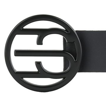 Esprit Ledergürtel schwarzer Koppel Leder Gürtel Logo Belt 070EA1S304-001