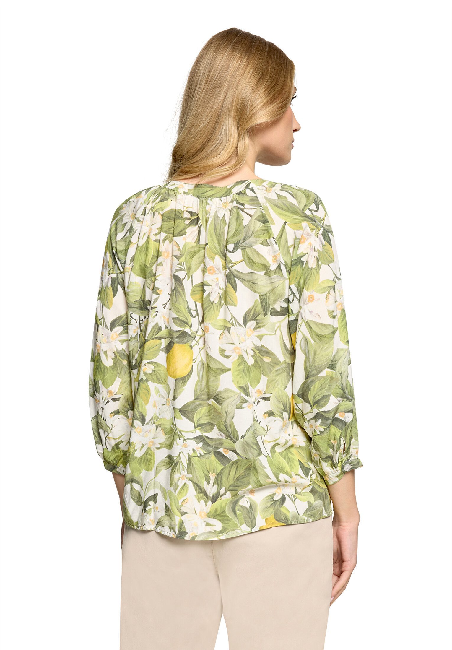 Cartoon Schlupfbluse Damen mit Knopfleiste