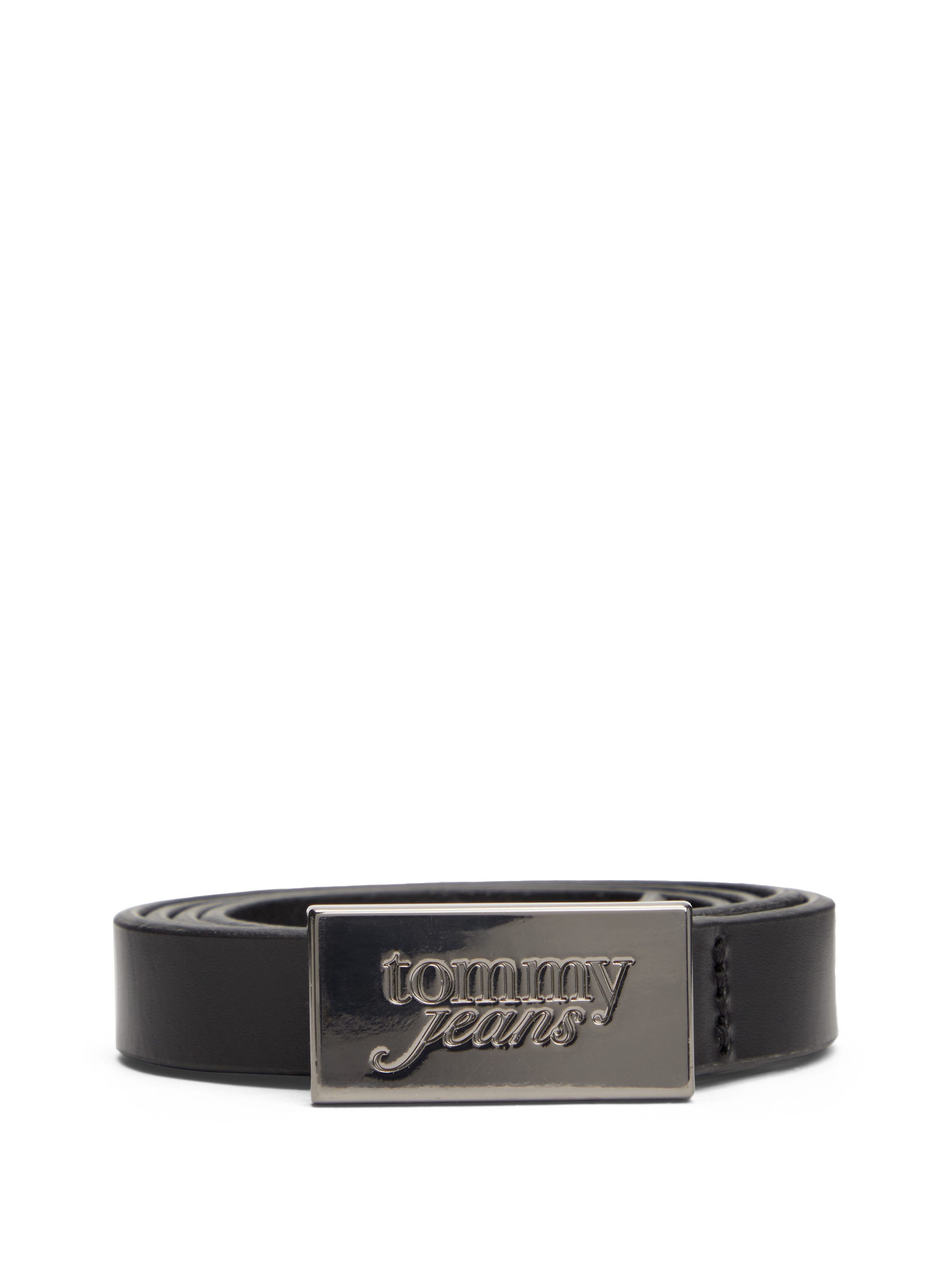 Tommy Jeans Ledergürtel TJW SCRIPT PLAQUE Breite 2 cm