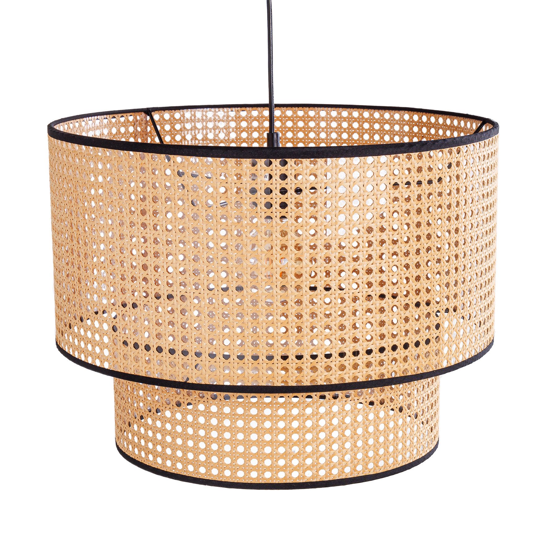 riess-ambiente Hängeleuchte VIENNA 45cm natur / schwarz, ohne Leuchtmittel, günstig online kaufen