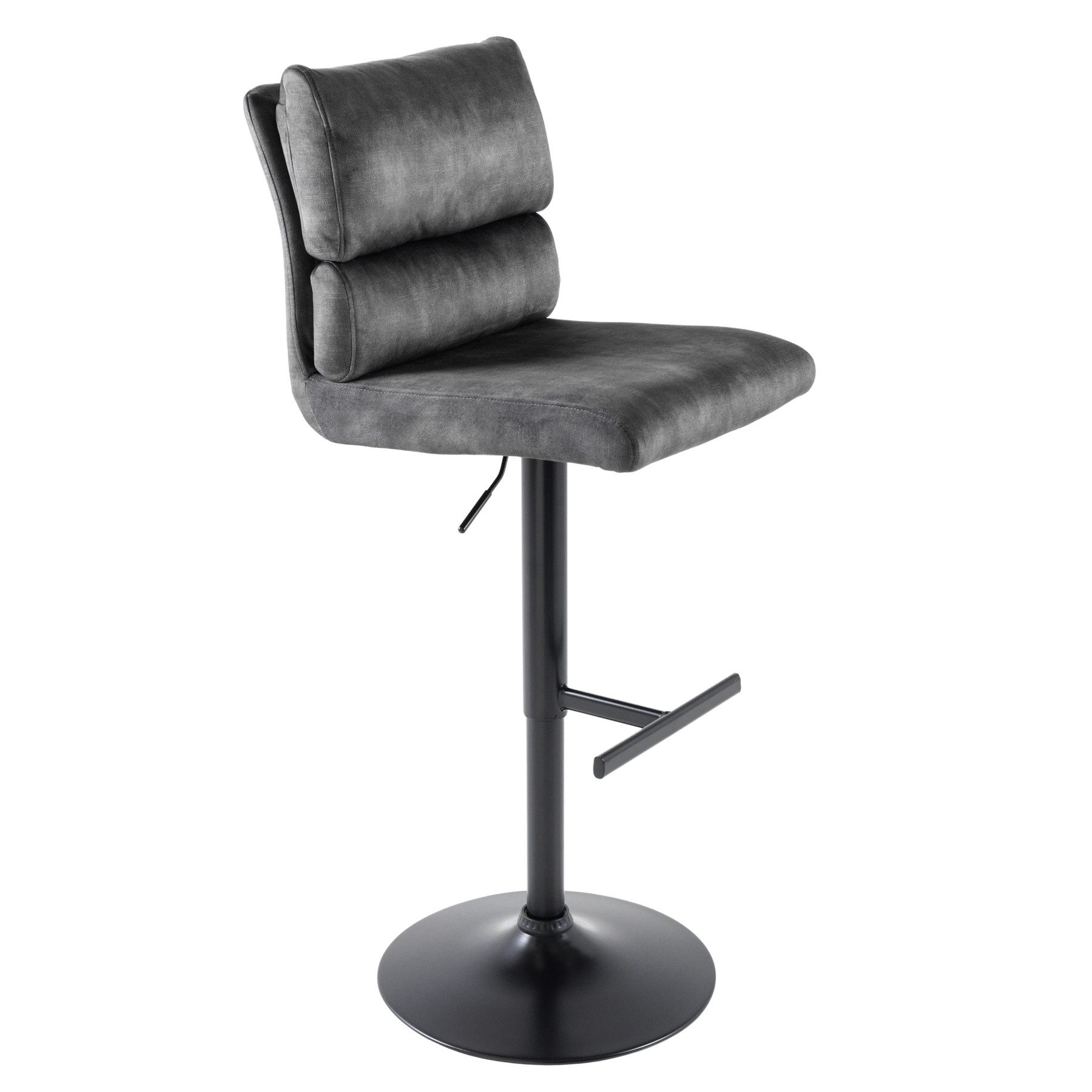 Barhocker COMFORT dunkelgrau / schwarz