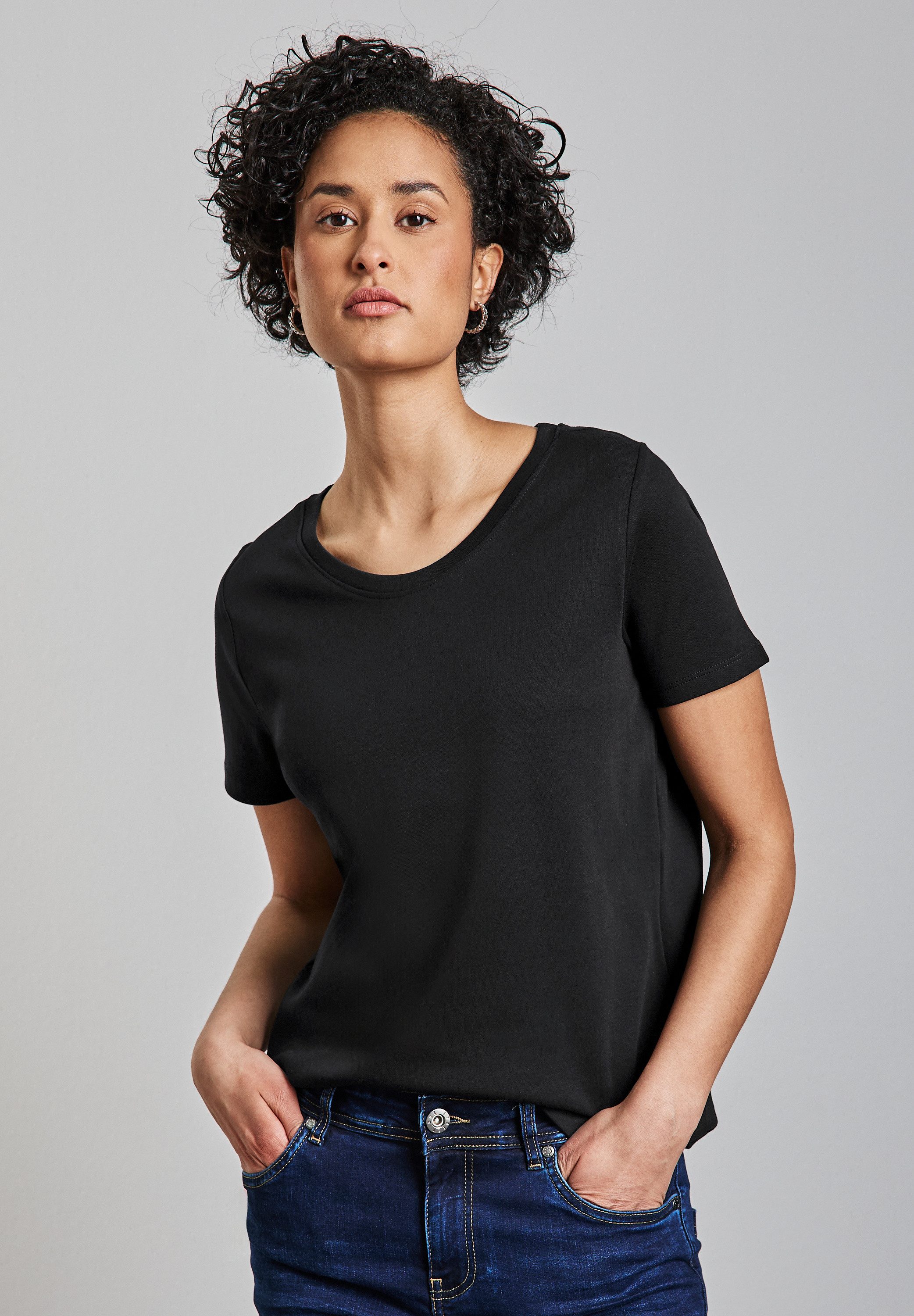 STREET ONE T-Shirt aus reiner Baumwolle günstig online kaufen