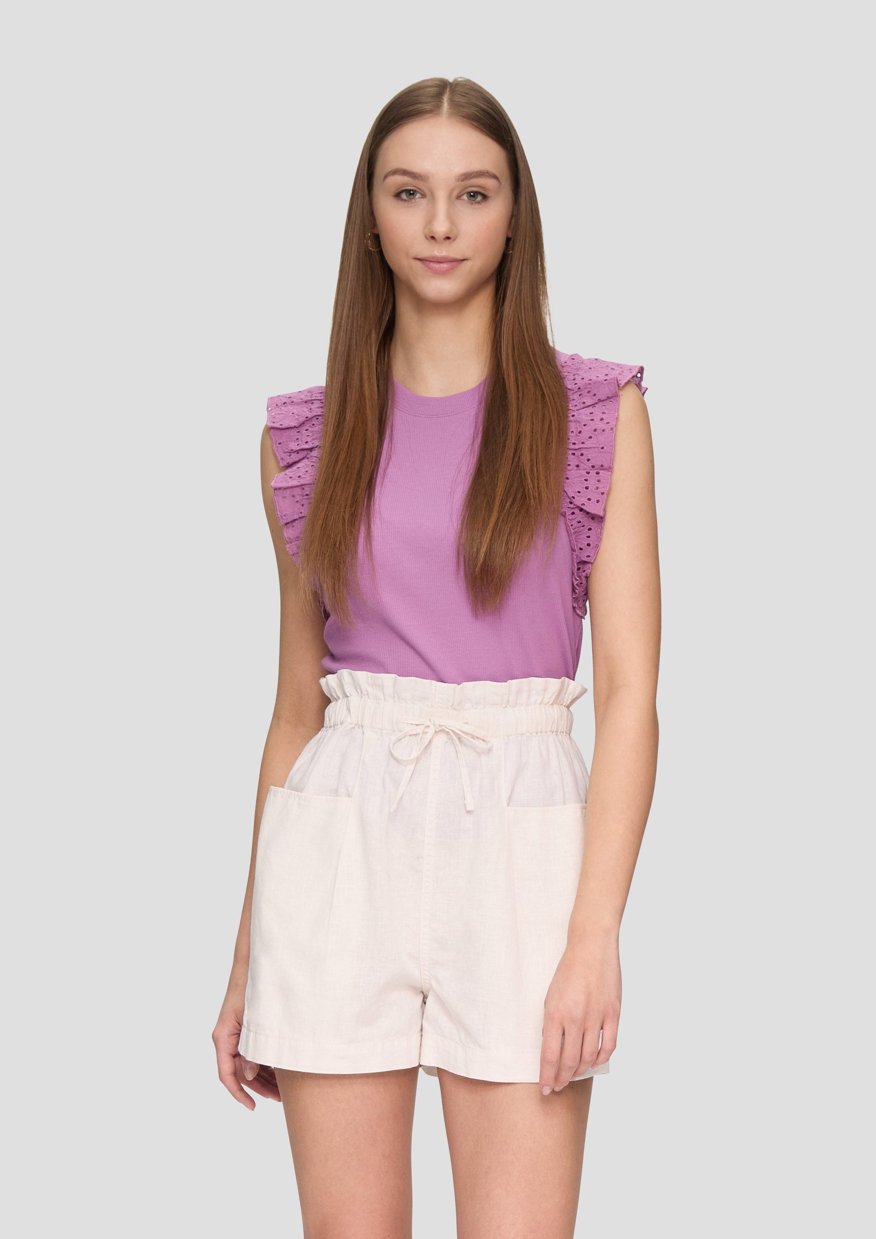 QS Shorts Hose aus Leinenmix mit günstig online kaufen