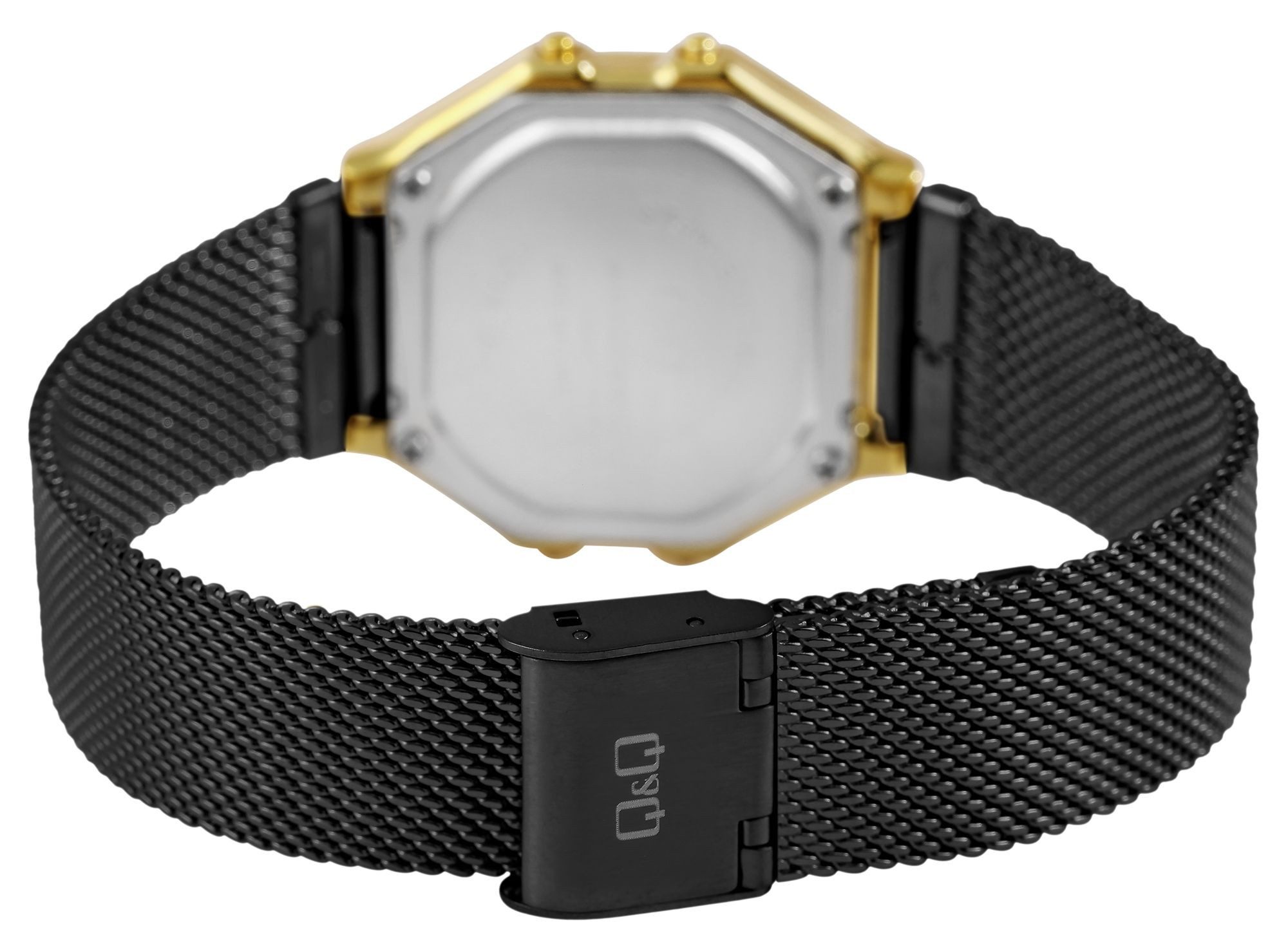 Q&Q Quarzuhr M173J028Y Q&Q Digitaluhr für Damen, Milanaisearmband, Edelstahl