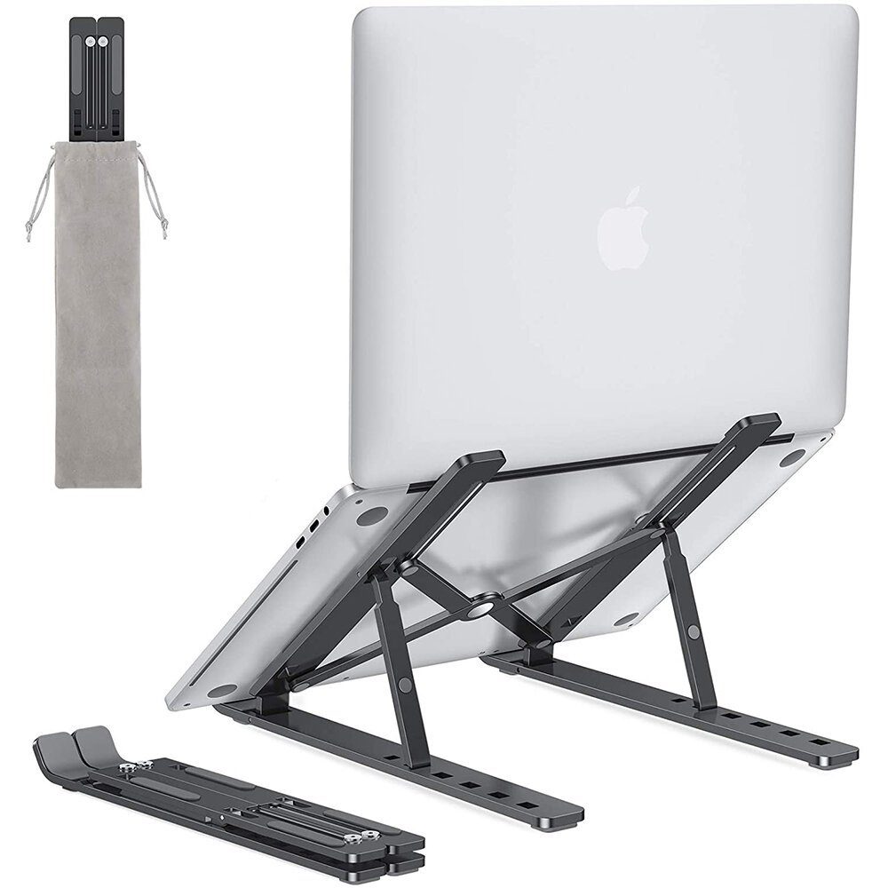 Gravizone Laptoptisch Laptop Ständer Halter Schreibtisch höhen verstellbar Home-Office weiß für