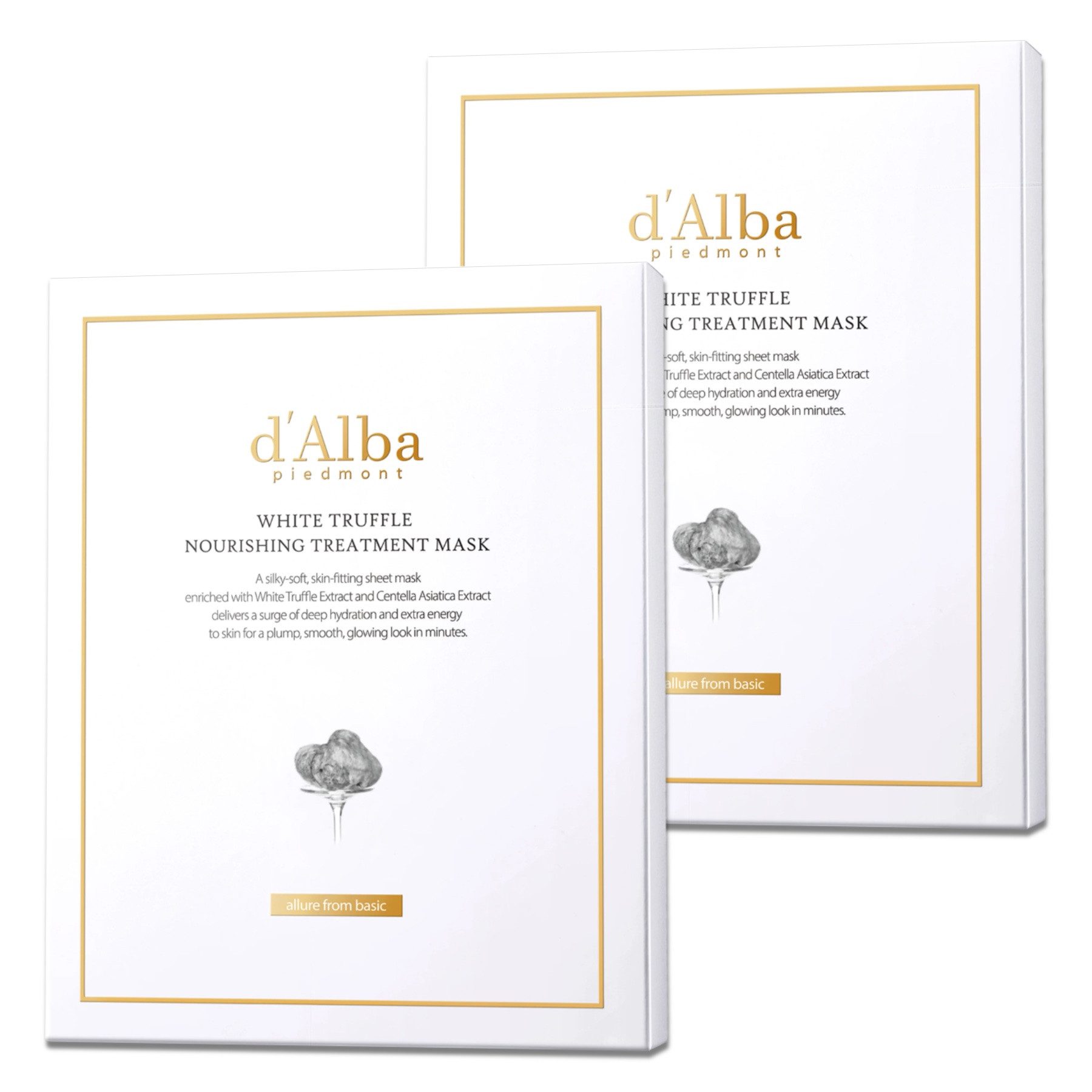 d'Alba Gesichtsmaske Tuchmaske d'Alba pflegende weiß Truffle Nourishing Treatment Mask, 10-tlg., Gesichtsmaske, Tuchmaske, Gesichtspflege, Anti-Aging