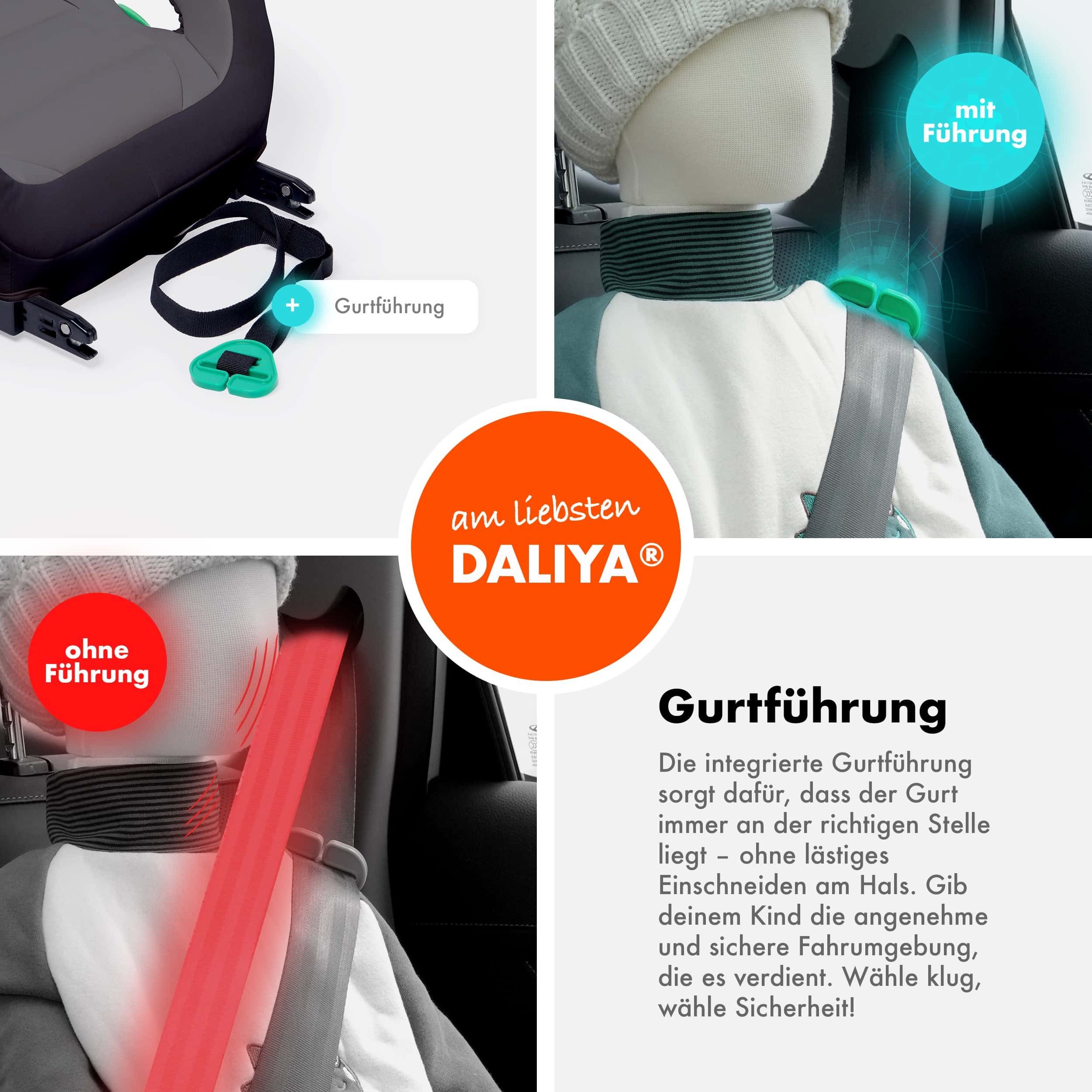 Daliya® Kindersitzerhöhung QUBIX PRO ISOFIX Kindersitz, ab: ab 6 Jahre oder 125cm Körpergröße, bis: bis 12 Jahre oder 150cm Körpergröße, ab: 125 cm, bis: 150 cm – Bild 4 von 5