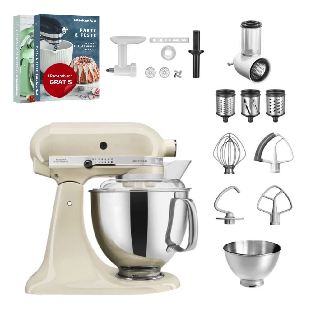 KitchenAid Küchenmaschine KitchenAid 4,8 L 5KSM175 Artisan Küchenmaschine Allrounderset