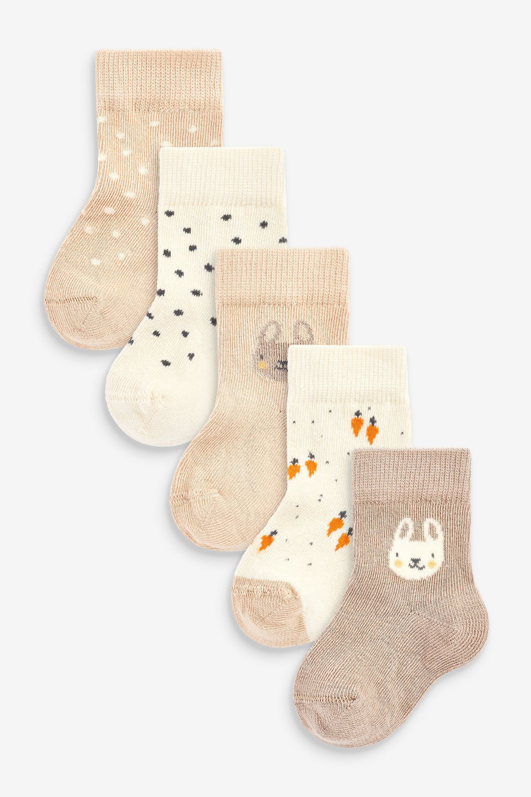 Next Kurzsocken 5 (5-Paar) x Beige Baby-Socken