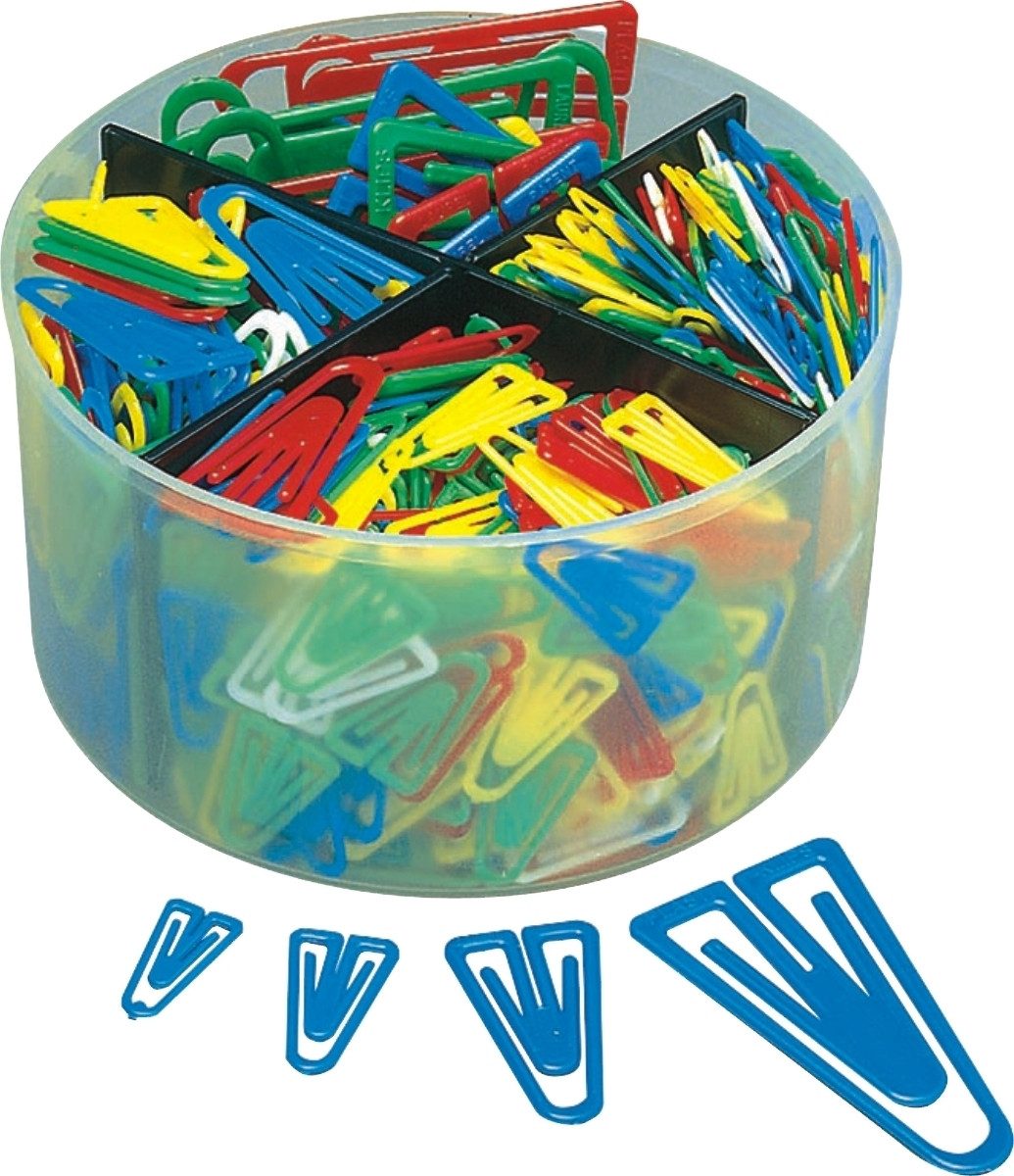 Büroklammer Plastikclips Set 21/25/35/60mm VE=650 Stück sortiert