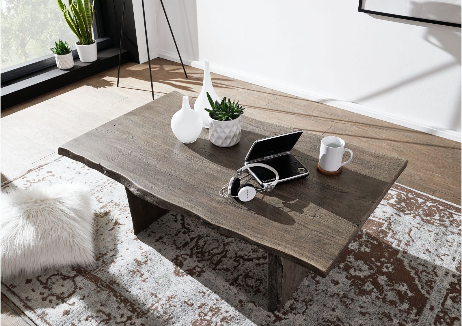 Massivmoebel24 Couchtisch PURE ACACIA (Couchtisch Akazie günstig online kaufen
