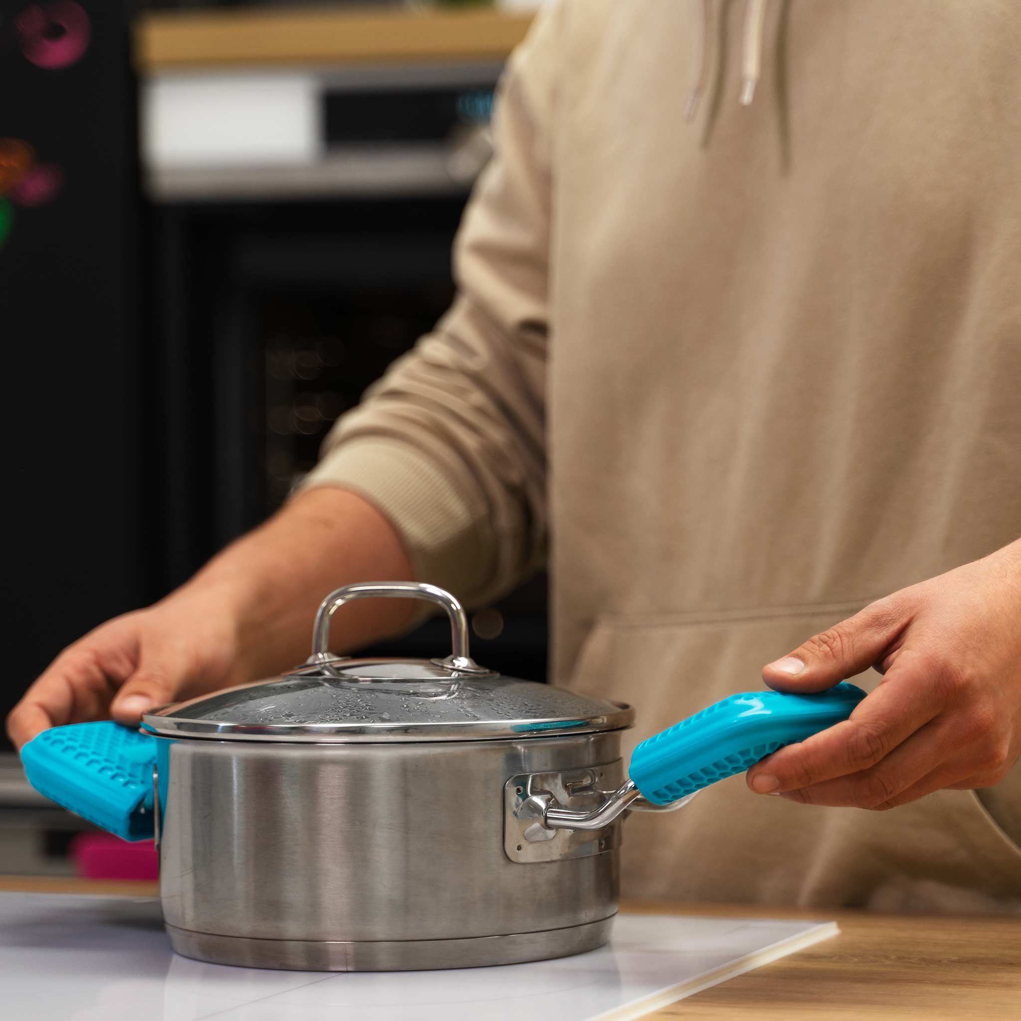 Kochblume Topfhandschuhe Griffschutz, (Set, 2-tlg), Hitzebeständig bis 230°