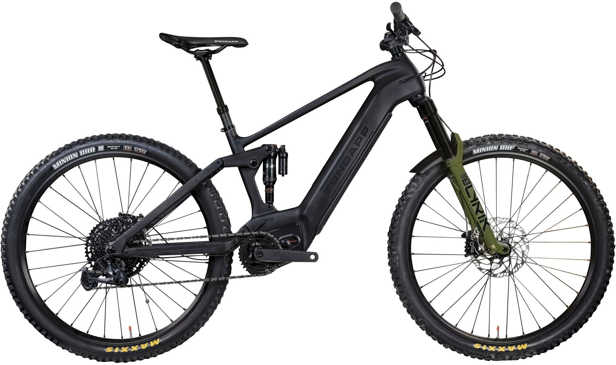 Zündapp E-Bike EX630, 12 Gang SRAM GX Eagle RD-GX-1.B Schaltwerk, Kettenschaltung, Mittelmotor, 630 Wh Akku