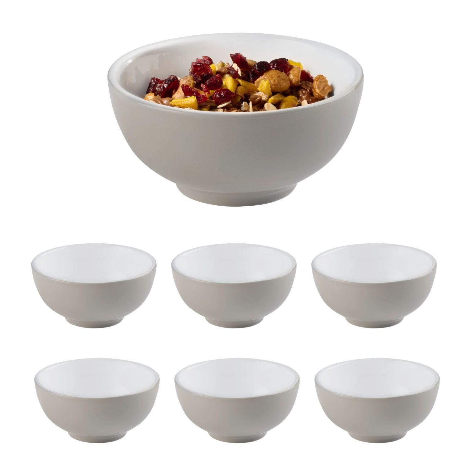 APS Schale SNUG, Porzellan, (Set, 6-tlg), Porzellan Ø 12 cm, 250ml, stapelbar, spülmaschinengeeignet