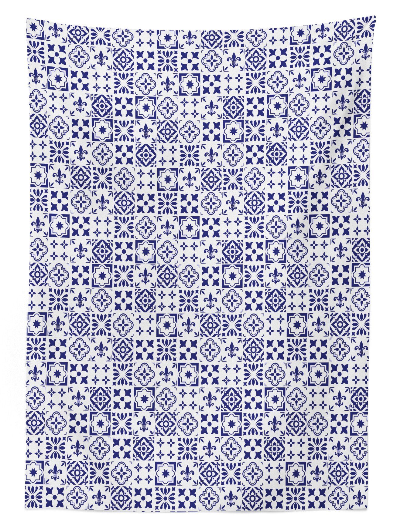 Abakuhaus Quadrat Muster Bereich Farben, Klare geeignet Indigo Tischdecke Farbfest Außen Tile Für Waschbar den abstraktes