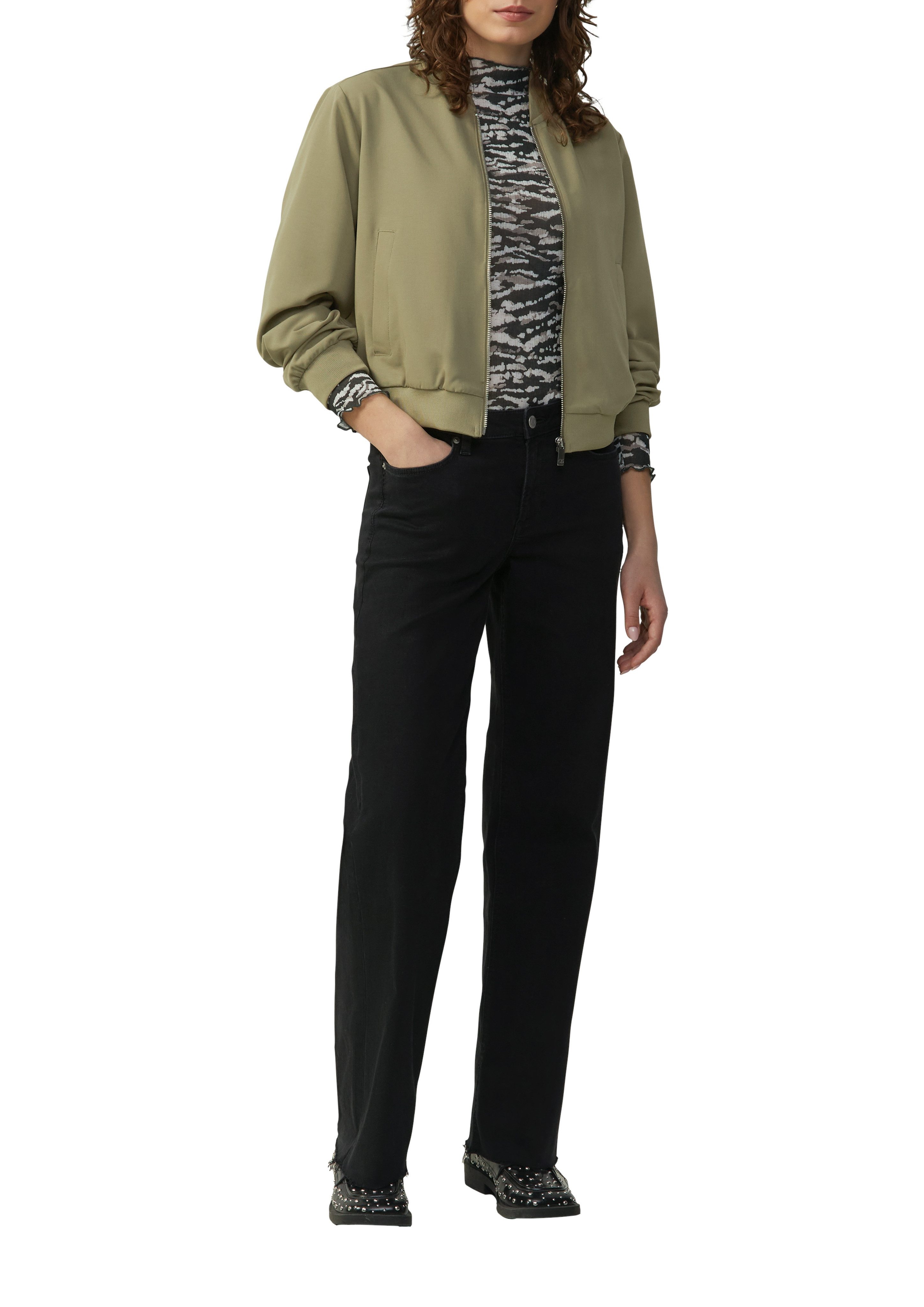 QS Blouson mit Rippbündchen günstig online kaufen