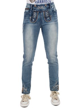 MarJo Jeansbermudas Trachtenjeans K69 FRANZISKA lang blau