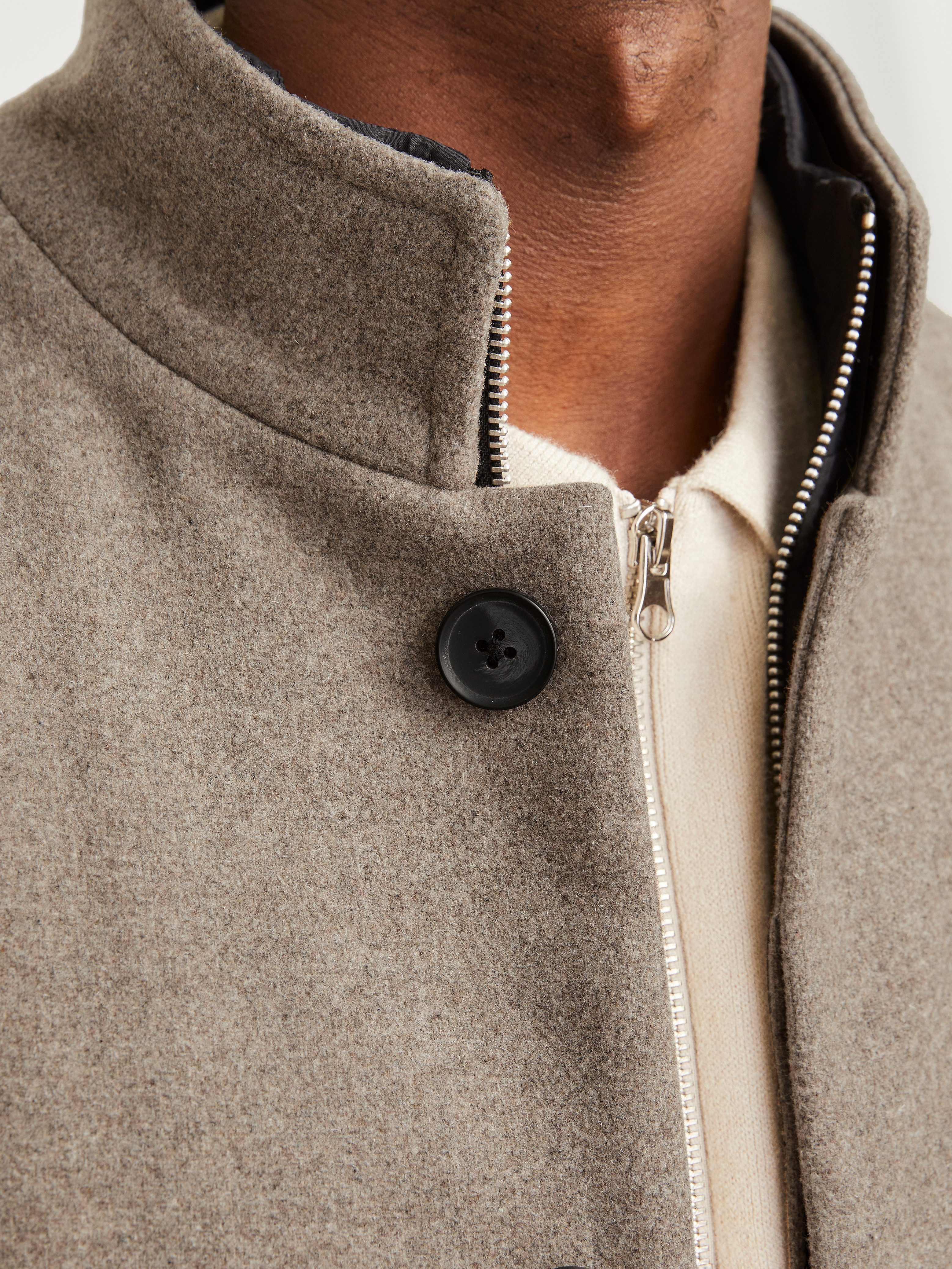 Jack & Jones Wolljacke JJEHARRISON WOOL JACKET SN Materialmix, regular fit