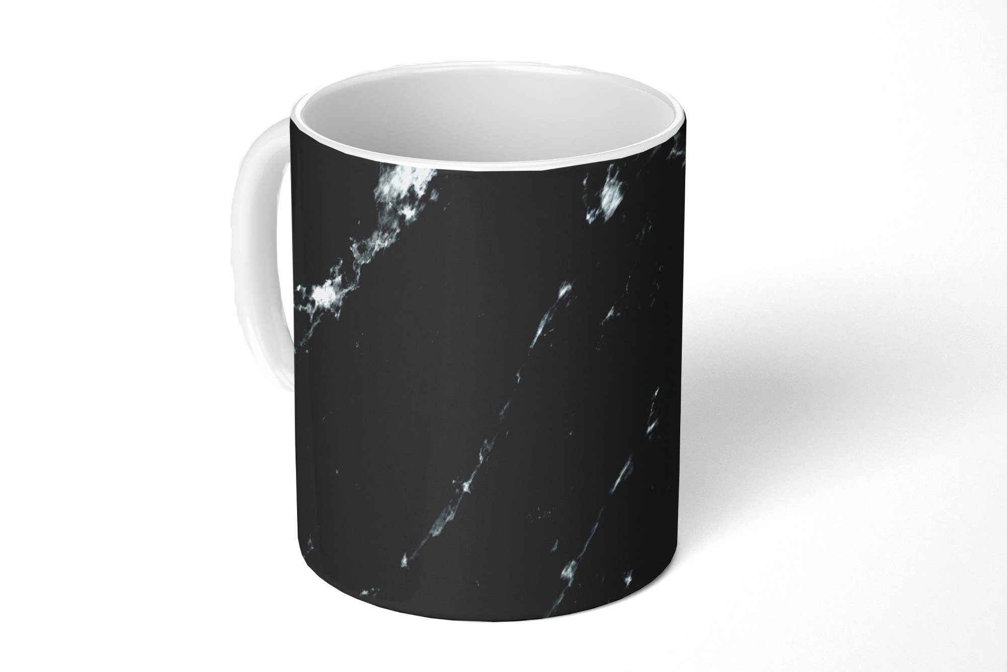 MuchoWow Tasse Marmor - Schwarz - Luxus, Keramik, Kaffeetassen, Teetasse, Becher, Teetasse, Geschenk