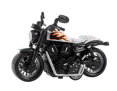 Toi-Toys Spielzeug-Motorrad MOTORRAD Chopper mit Rückzug 9cm Modell Motorcycle 05 (Weiss), Bike Spielzeug Kinder