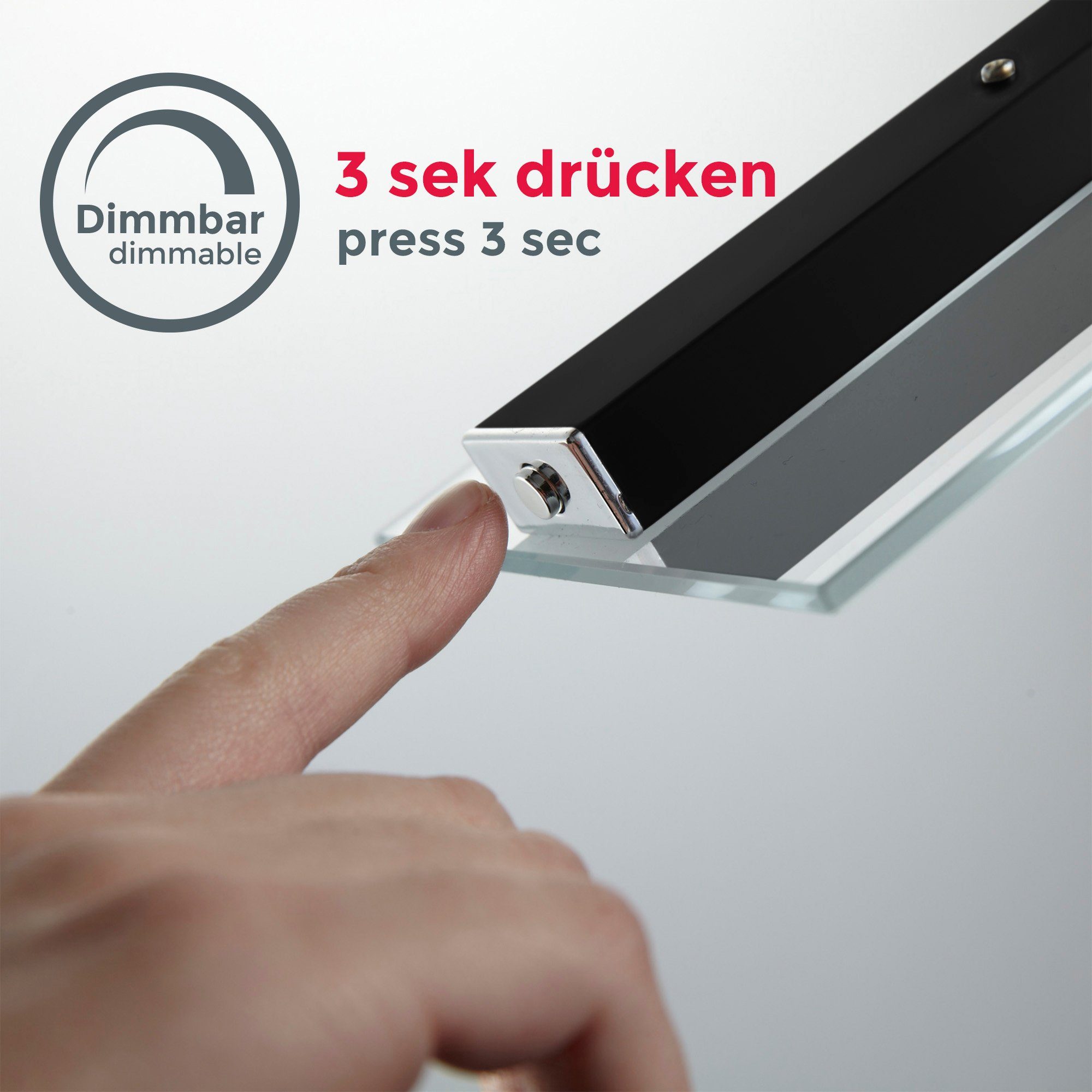 B.K.Licht Pendelleuchte BK_PL1491 Dimmbare Warmweiß, 3.000K cm, Dimmfunktion, Pendelleuchte, Lichtfarbe, LED Warmweiße Höhenverstellbar, 1.600 LED 20 85 Schwarz, integriert, Echtglas Lm, B: W, fest