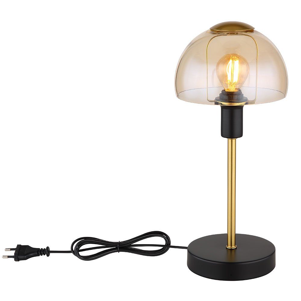 H Leseleuchte Leuchtmittel Globo Lampe Tischleuchte, Tischlampe inklusive, cm rauch 32 Tischleuchte Glaskugel nicht