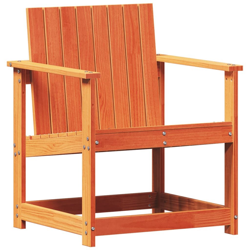 Sofaelement Gartenstuhl Wachsbraun 62x56x77 cm Massivholz Kiefer