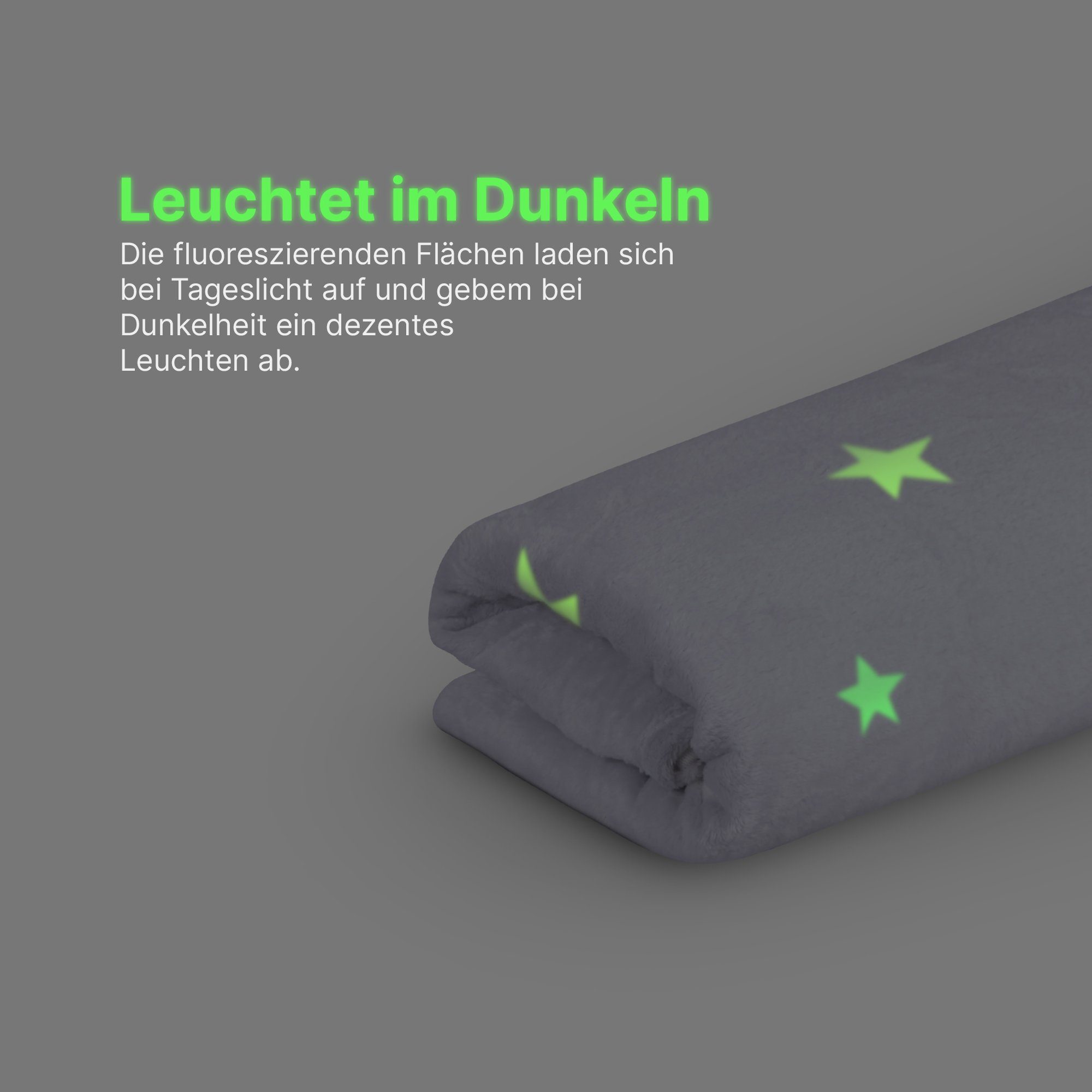 Kinderdecke Tagedecke "Glow in the Dark" 150x200cm, Bestlivings, Kuscheldecke leuchtende Flanell Decke Flauschige Leuchtdecke Wohndecke