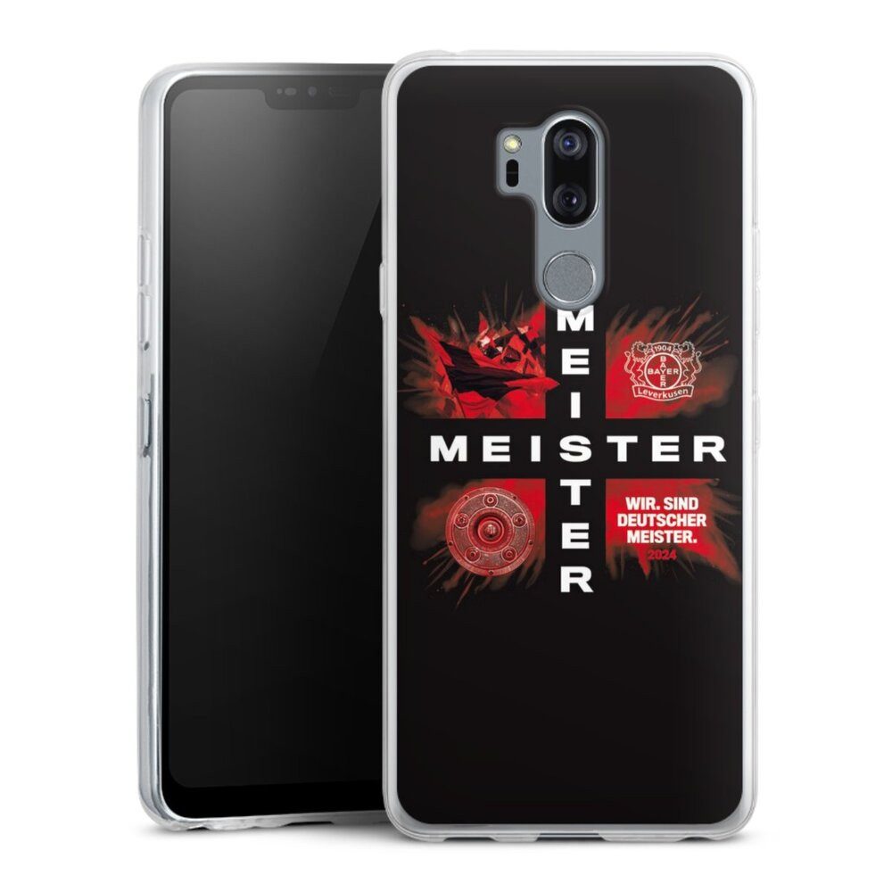 DeinDesign Handyhülle Bayer 04 Leverkusen Meister Offizielles Lizenzprodukt, LG G7 ThinQ Slim Case Silikon Hülle Ultra Dünn Schutzhülle