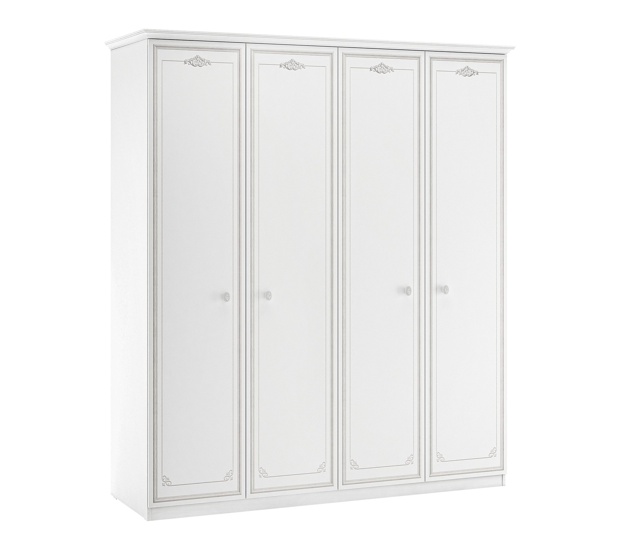 Möbel-Zeit Kleiderschrank SELENA GREY Kleiderschrank, 4-trg.