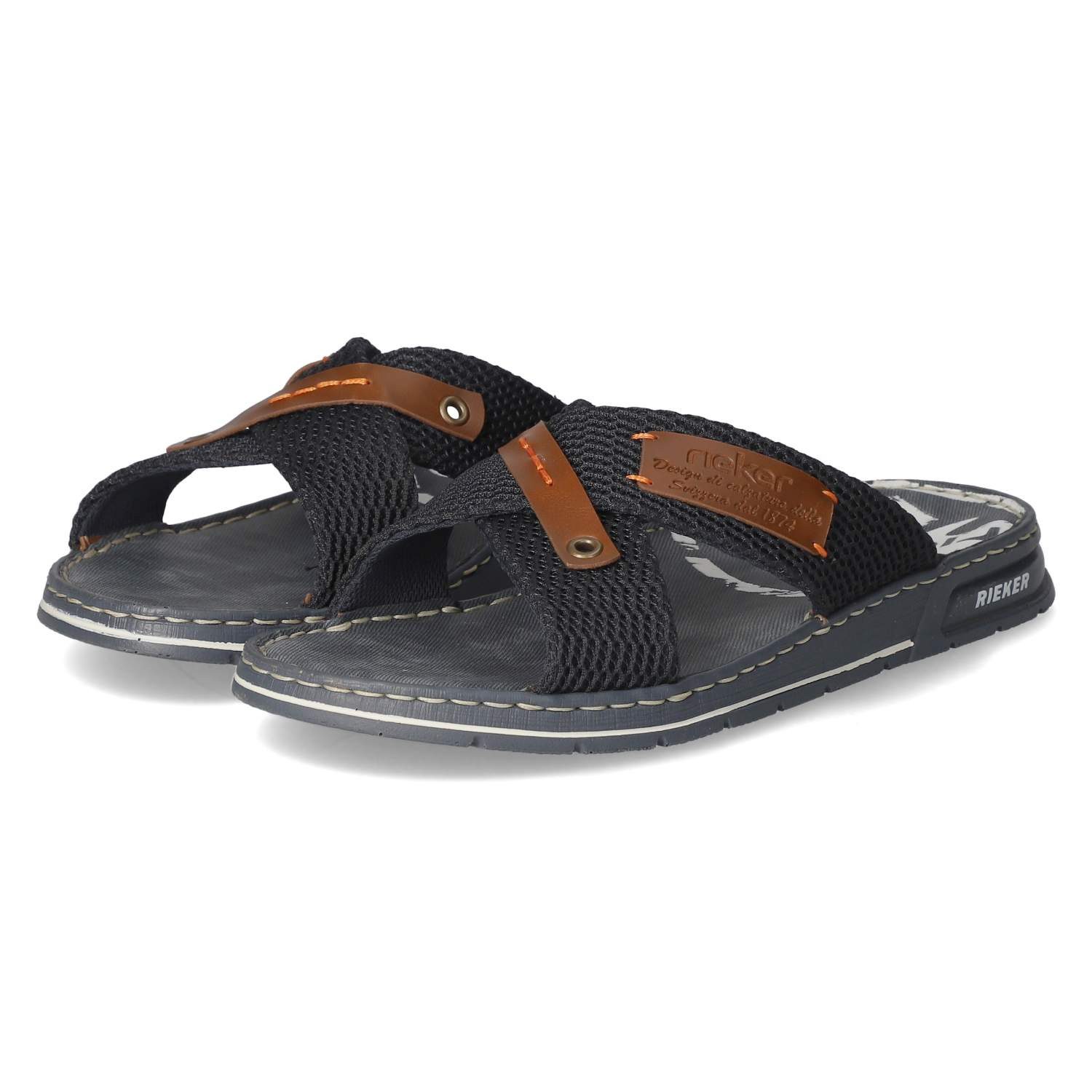Rieker Rieker 21239-14 Herren Textil & Synthetik blau Pantolette günstig online kaufen