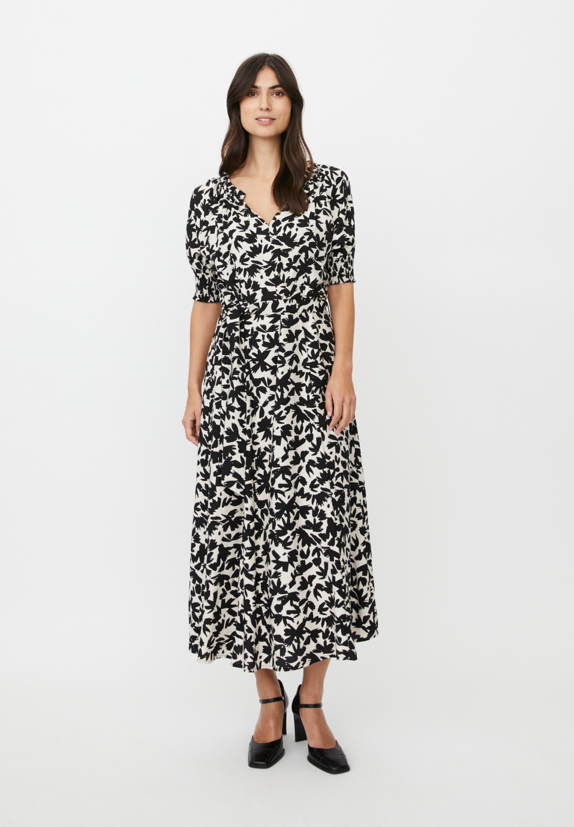 Masai Maxikleid MaNivanya Armdetails, Blumendruck