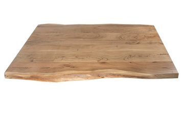 SAM® Baumkantentisch Paulina, massives Akazienholz, natürliche Baumkante, Metallgestell