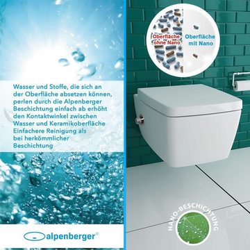 Vitra Tiefspül-WC Dusch WC SET mit WC-Sitz und Geberit UP 320 Spülkasten, WC Wandhängend, Abgang Waagerecht, Taharet WC mit Bidet Funktion mit Armatur