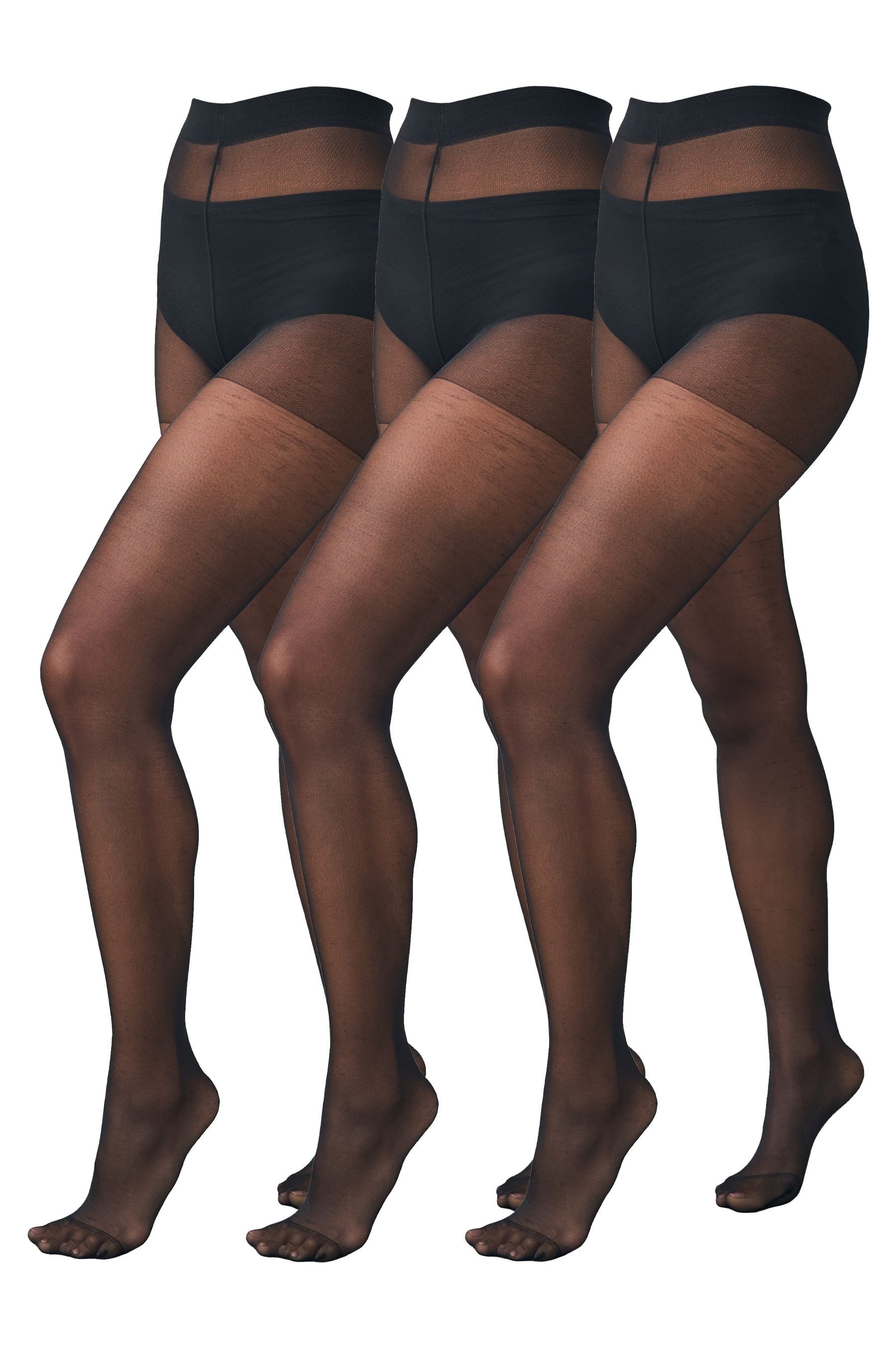Feinstrumpfhose 3 x Glänzende Strumpfhosen 20 Den, transparent