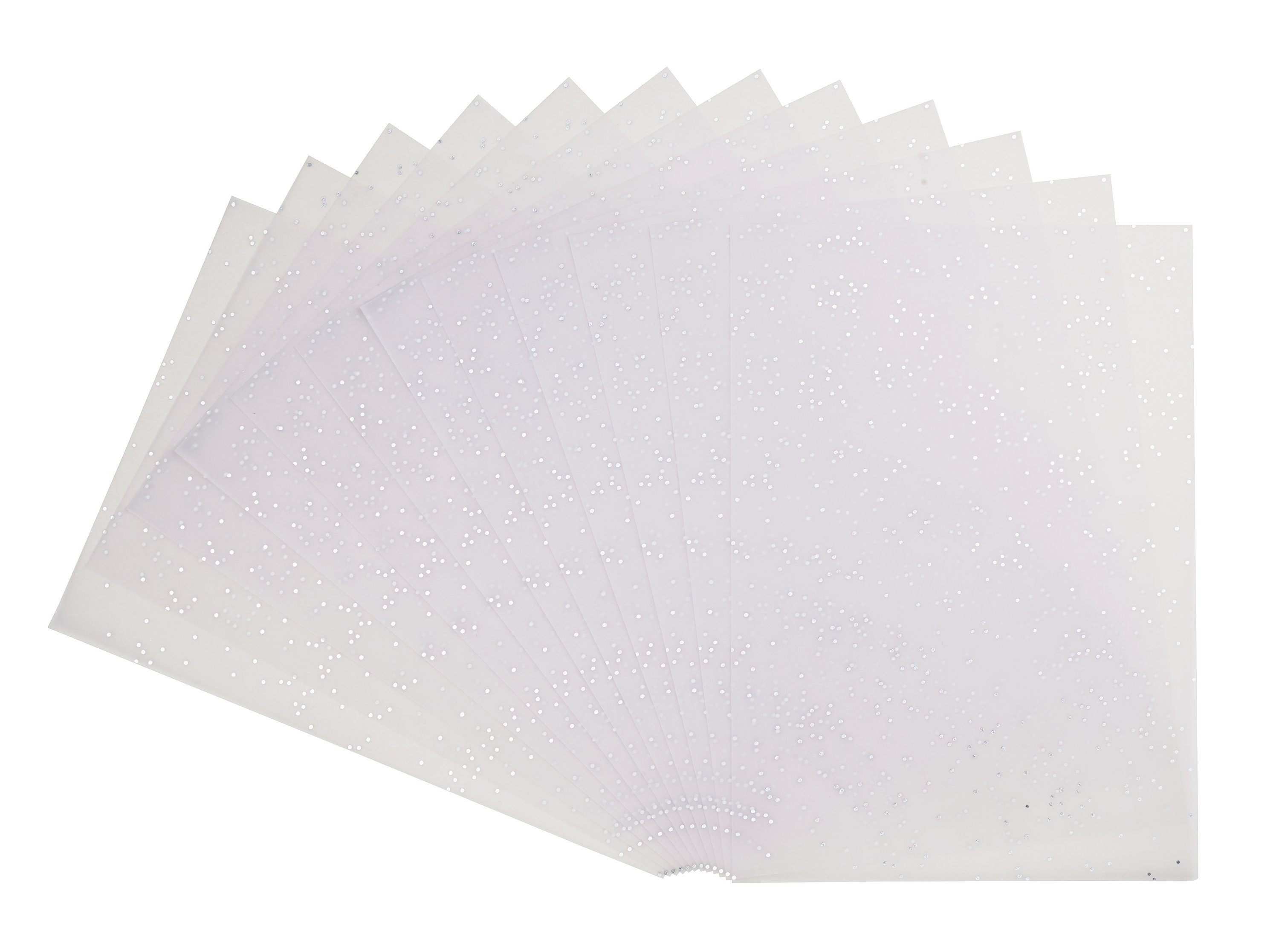 A4 Silber Transparentpapier 12 DIN Blatt, Punkte, Design Rico Transparentpapier
