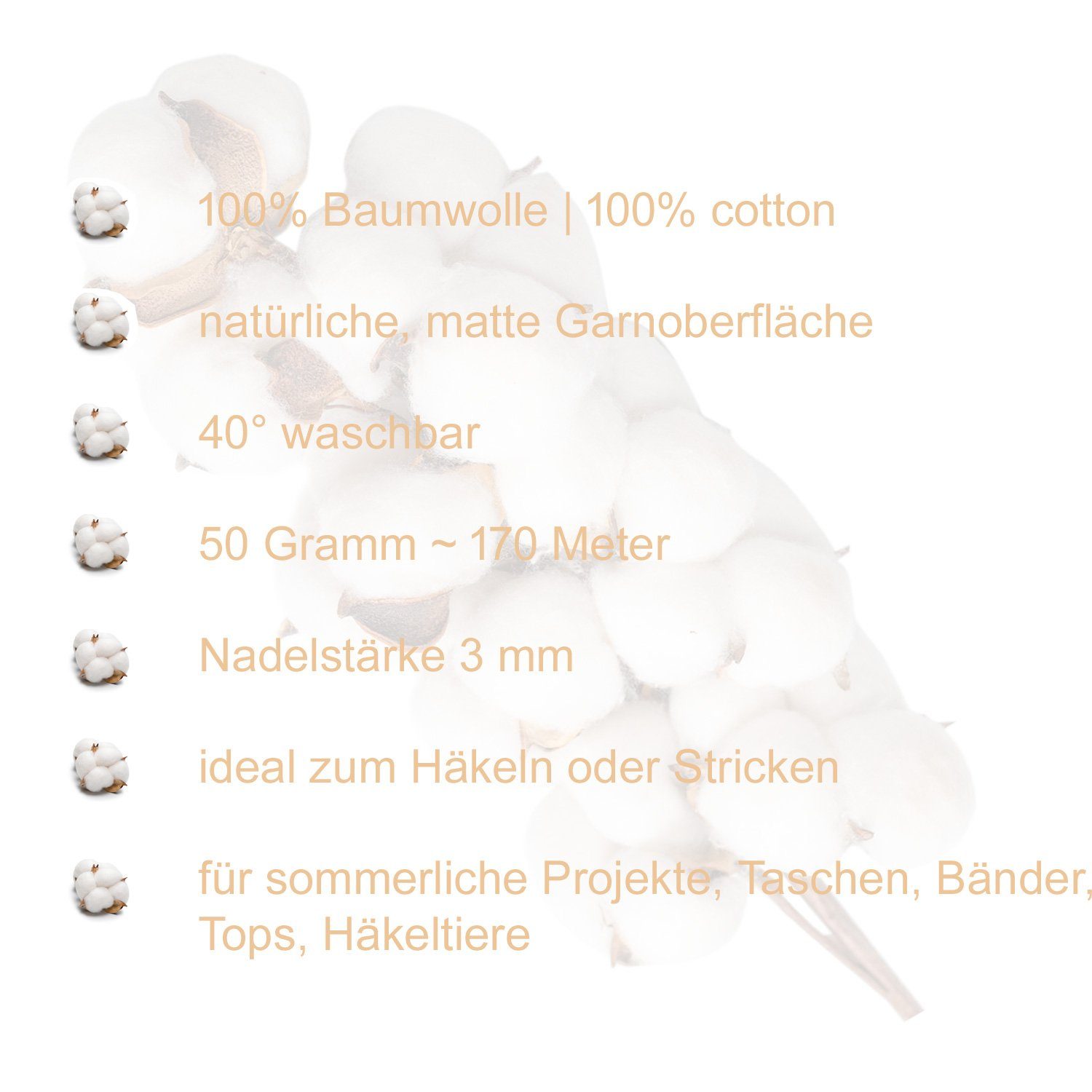 Scheepjes Cotton 8 Baum wolle zum häkeln und stricken Häkelwolle, 170,00 m (Baumwollgarn reine Baumwolle 50g Häkelgarn, Strickwolle, Strickgarn, Handstrickgarn zum Handarbeiten, DIY), Nadelstärke 3 mm