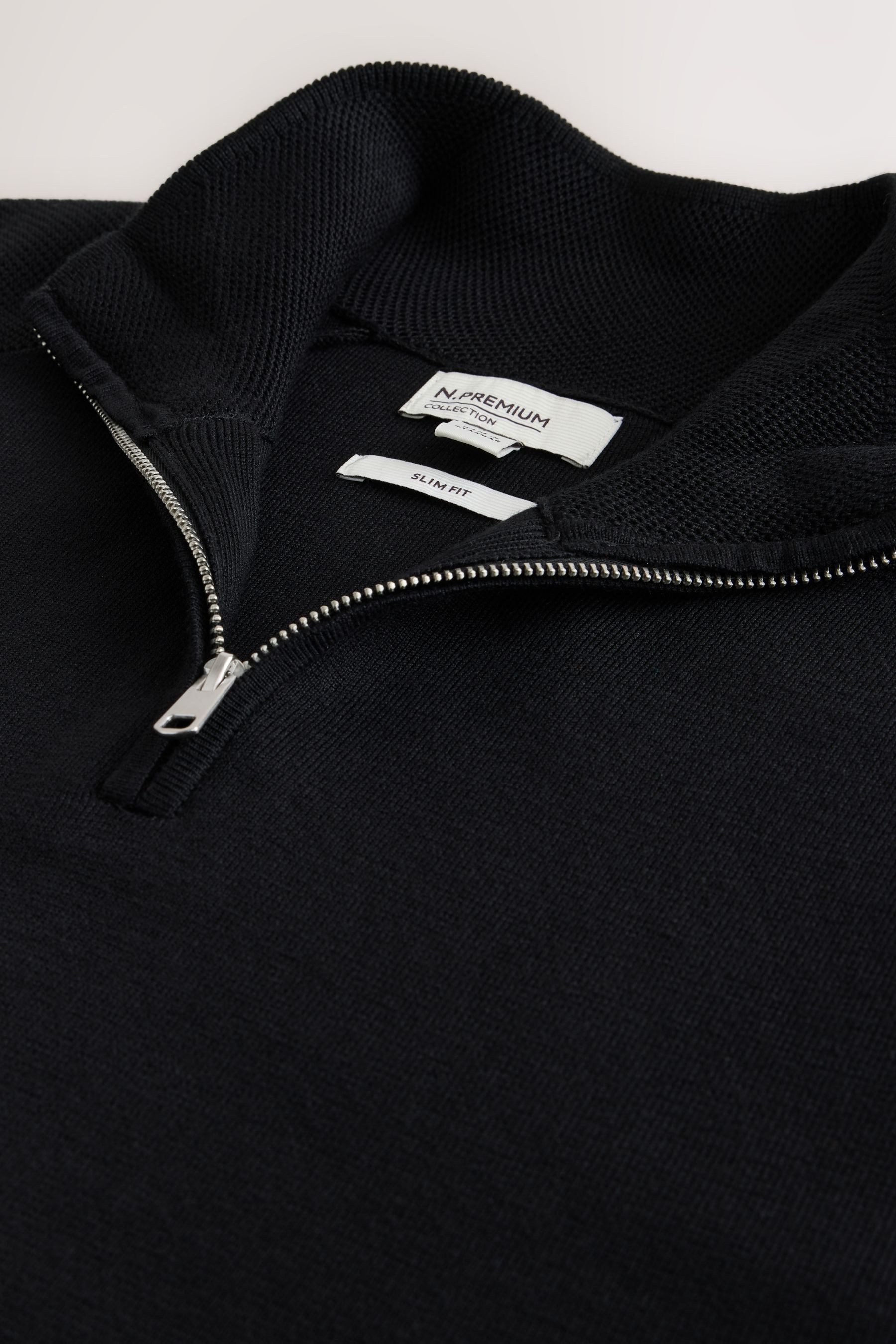 Next Strickpullover N. Premium Slim Fit Troyer (1-tlg)