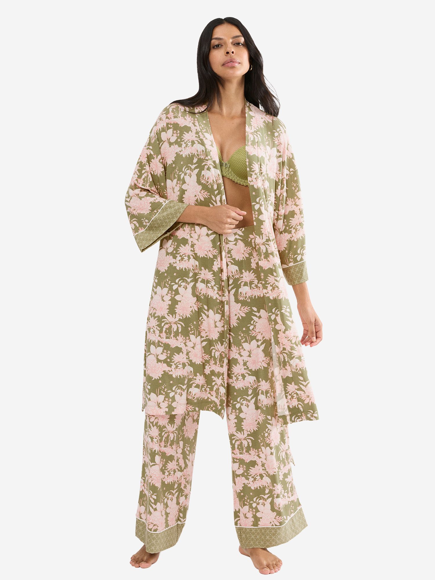 Triumph Morgenmantel Red Label Aura Spotlight, Hausmantel, Kimono, Bademantel