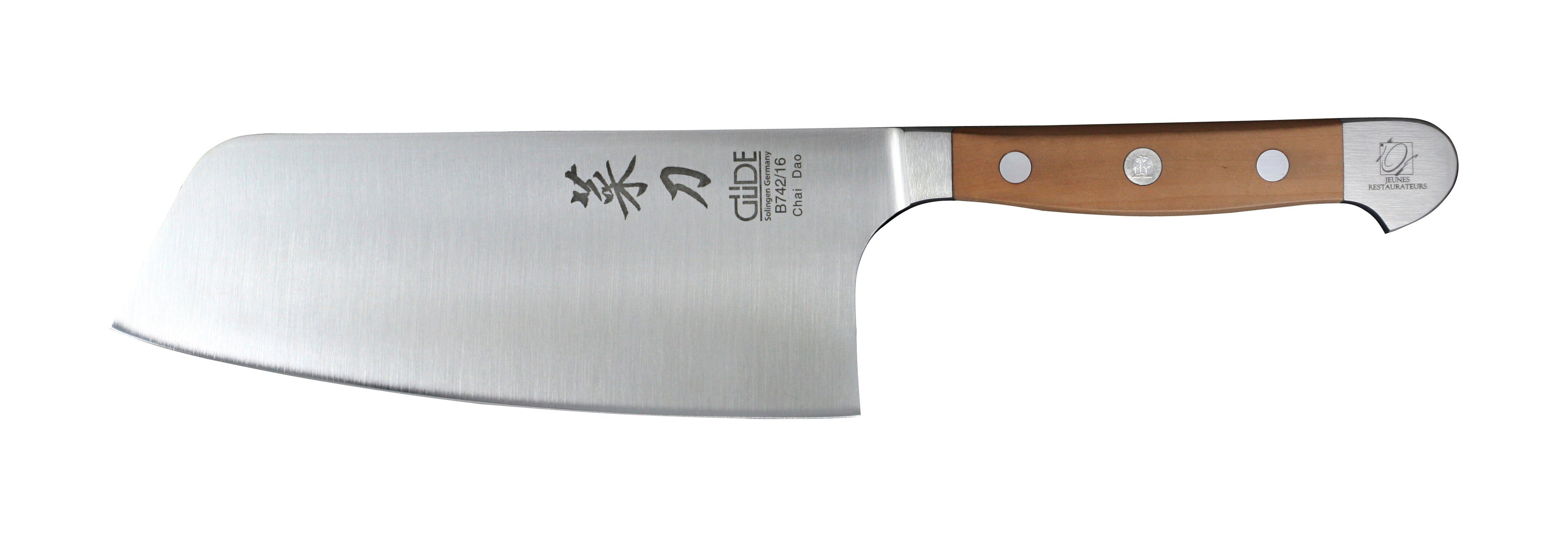 Güde Messer Solingen Kochmesser Alpha Birne, Chai Dao Messer 16 cm - CVM-Messerstahl - Griffschalen