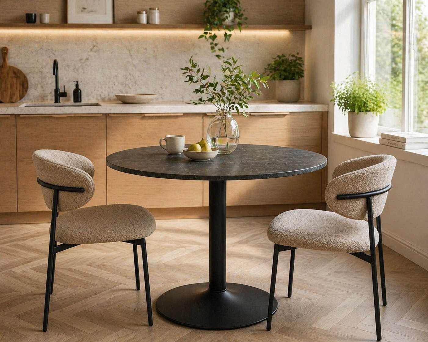 ACTONA GROUP Esstisch Ibiza, Runder Küchentisch - pflegeleicht, platzsparend & robust (1-St., Tisch, Tulpentisch), OTTOs Choice, Modernes Design – kratzfest & belastbar bis 100 kg