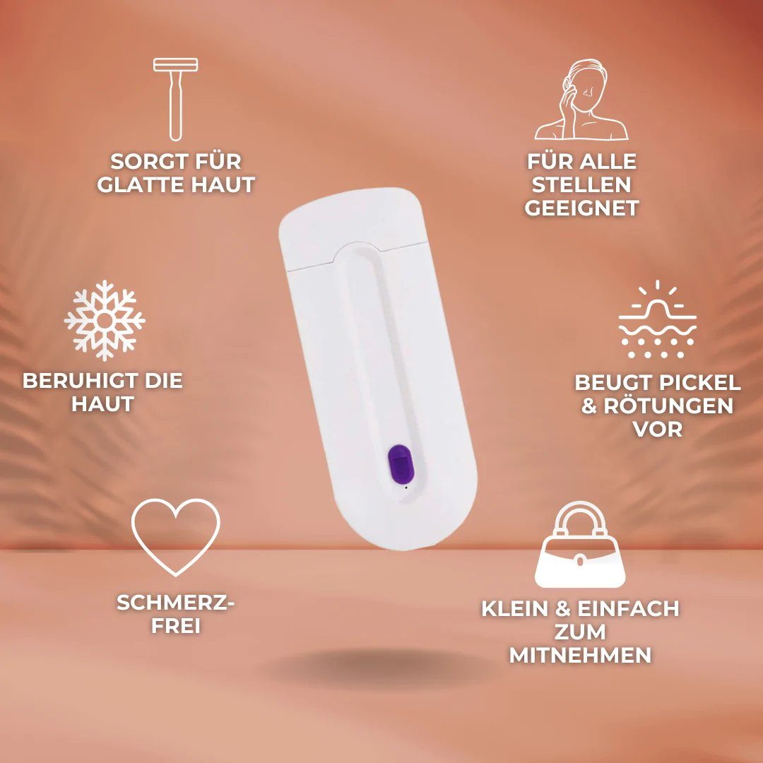 MAVURA Epilierer RAZY LED Kühler USB Haarentferner Blaulicht Wasser Schmerzfrei, Rasierer mit Luft Luftbefeuchter Epiliergerät Befeuchter