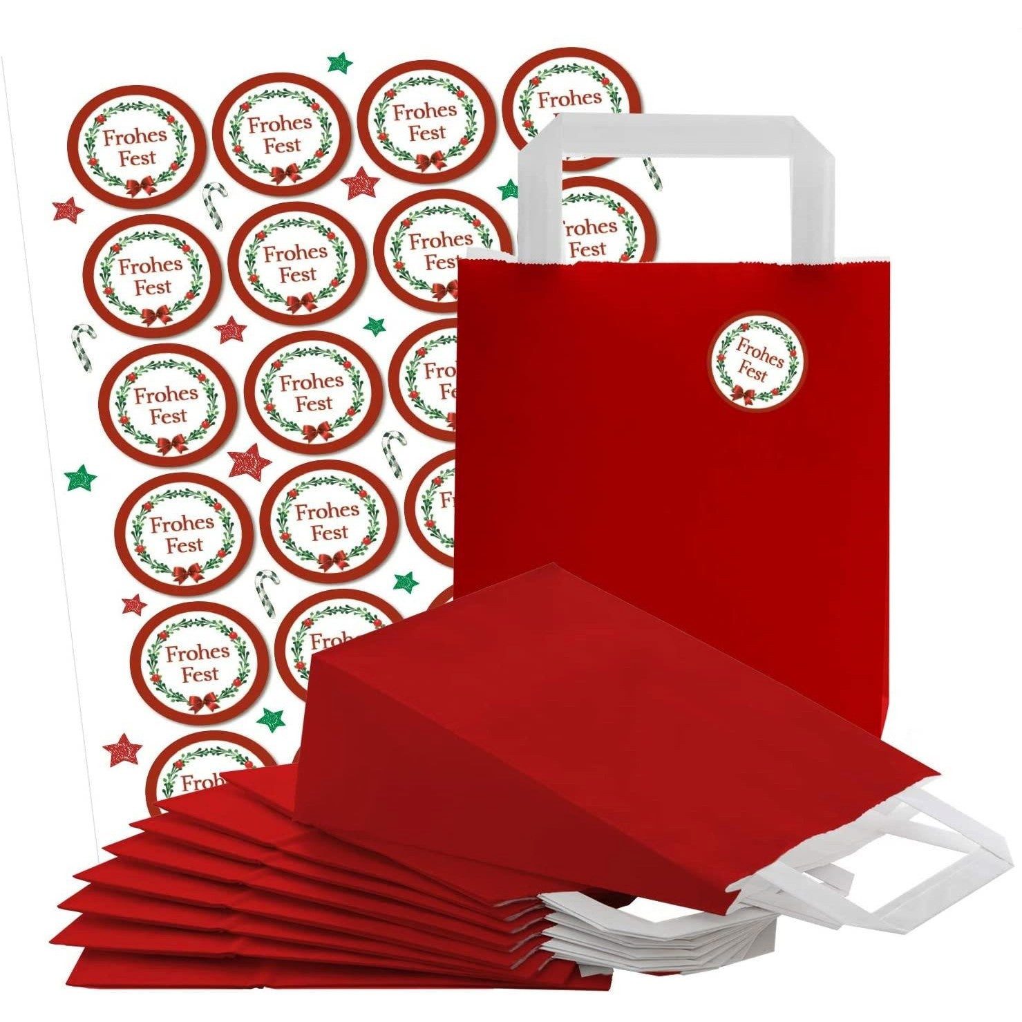 Logbuch-Verlag Dekofigur Rote Papiertüte mit Henkel 18 x 8 x 22 cm – Weihna günstig online kaufen