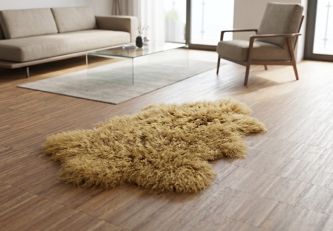Überwurf TIBET LAMMFELL COUCH AUFLAGE DECKE SINGEL DUO & QUATTRO, KUHFELL online & NOMAD