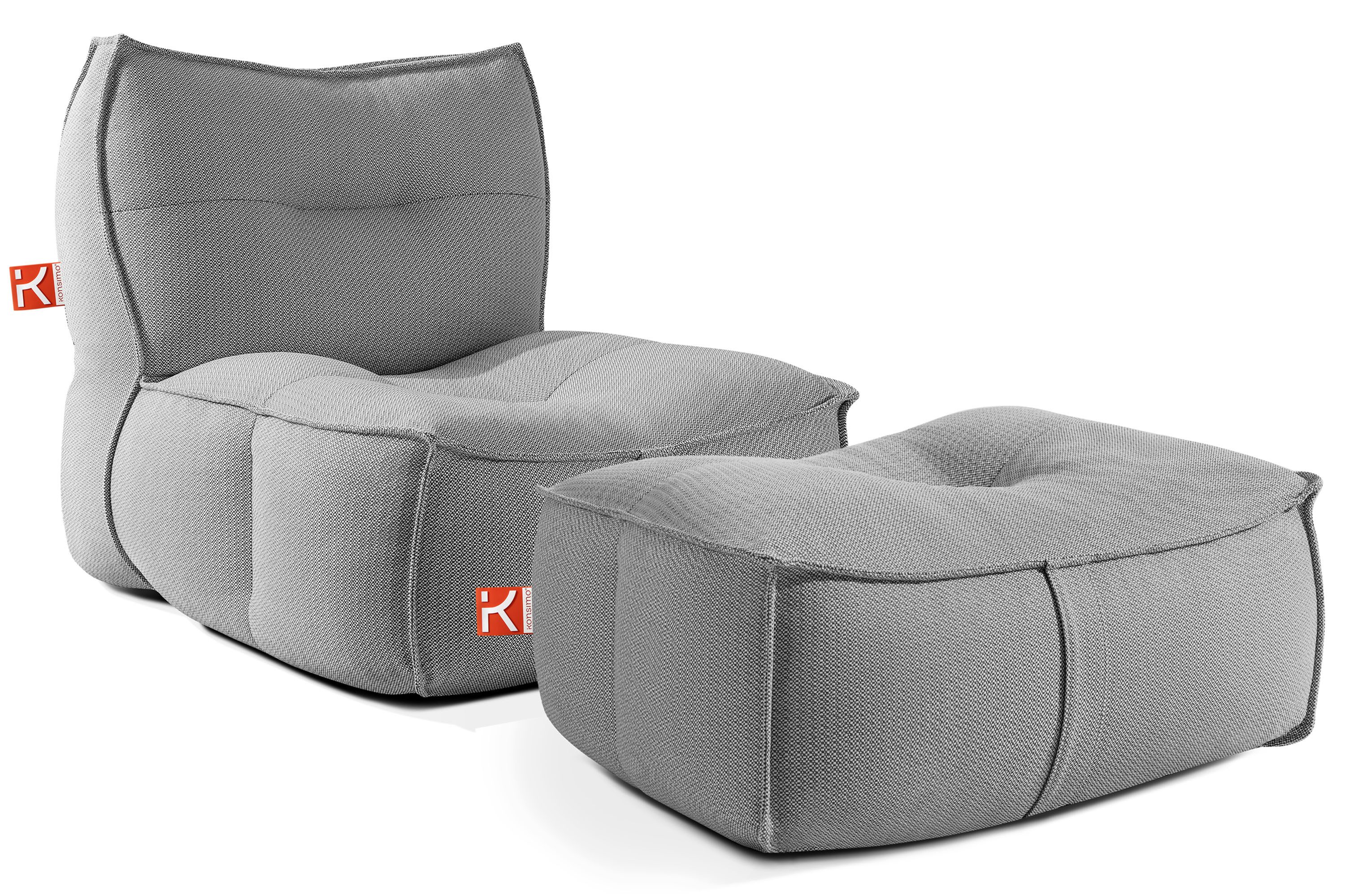 KONSIMO® Gartenlounge-Set LOVIA Gartensessel mit Hocker, günstig online kaufen