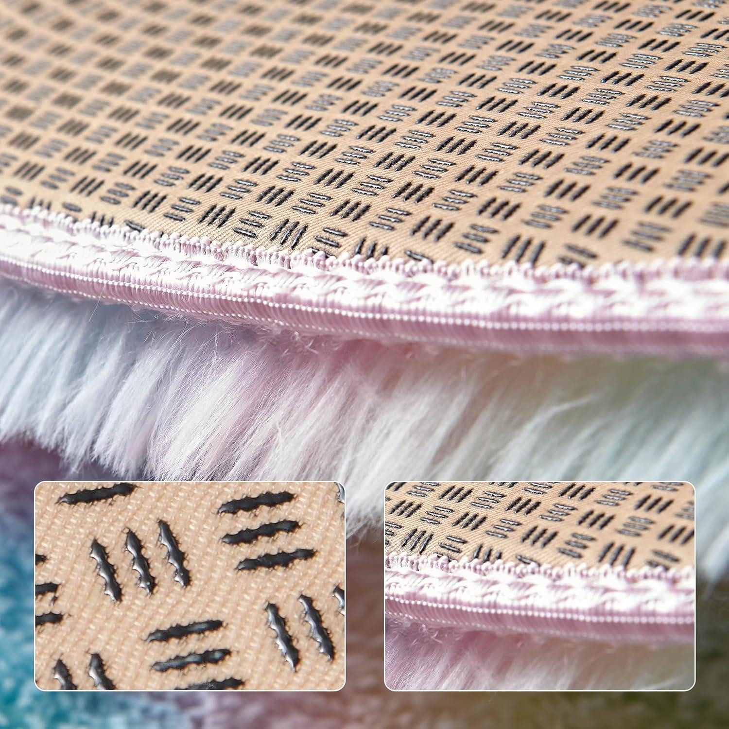 ROHATIM Kinderteppich Plüsch Teppich Rund Flauschiger günstig online kaufen