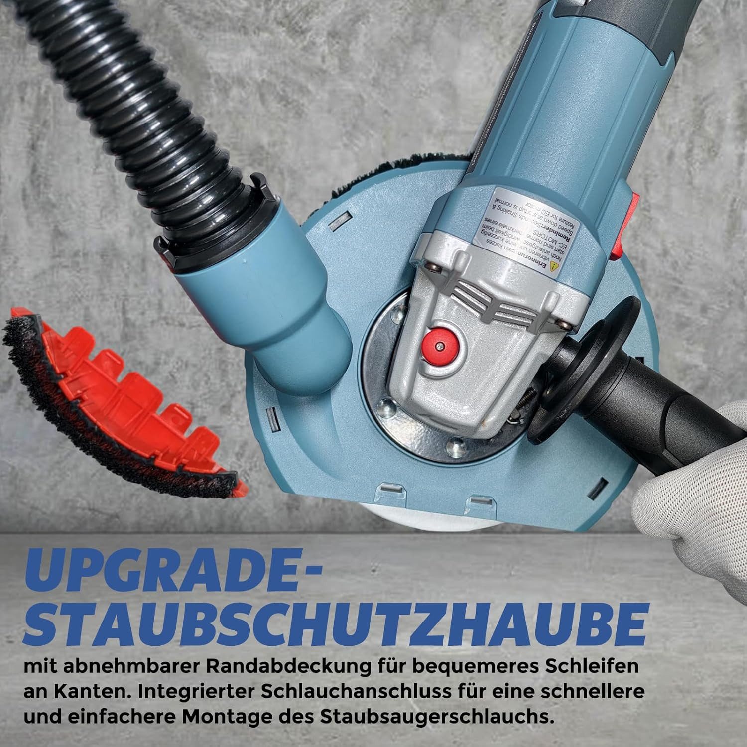 Fanztool Winkelschleifer Betonschleifer max. 1900 W mit bürstenlosem EC-Motor Tragkoffer, (Set)