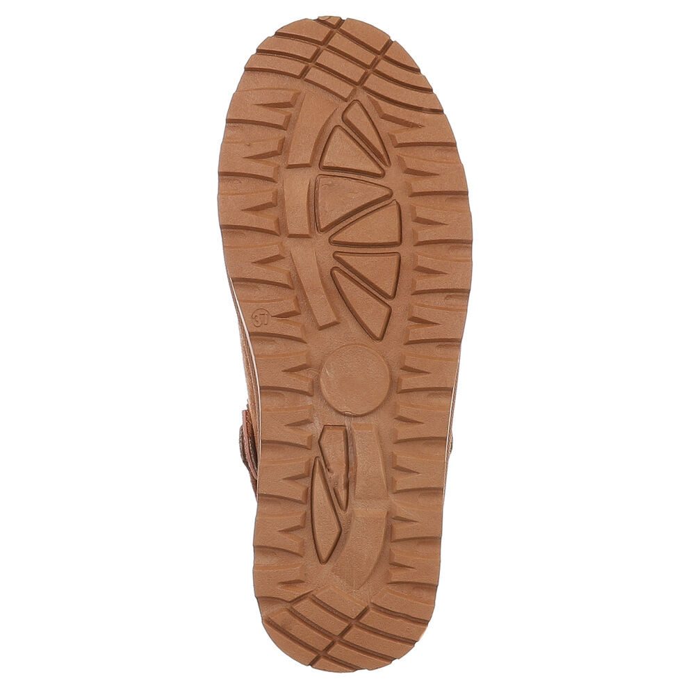 Ital-Design Bequeme Freizeitschuhe mit Riemen für Damen Snowboots (90169599) Flach Stiefeletten in Camel