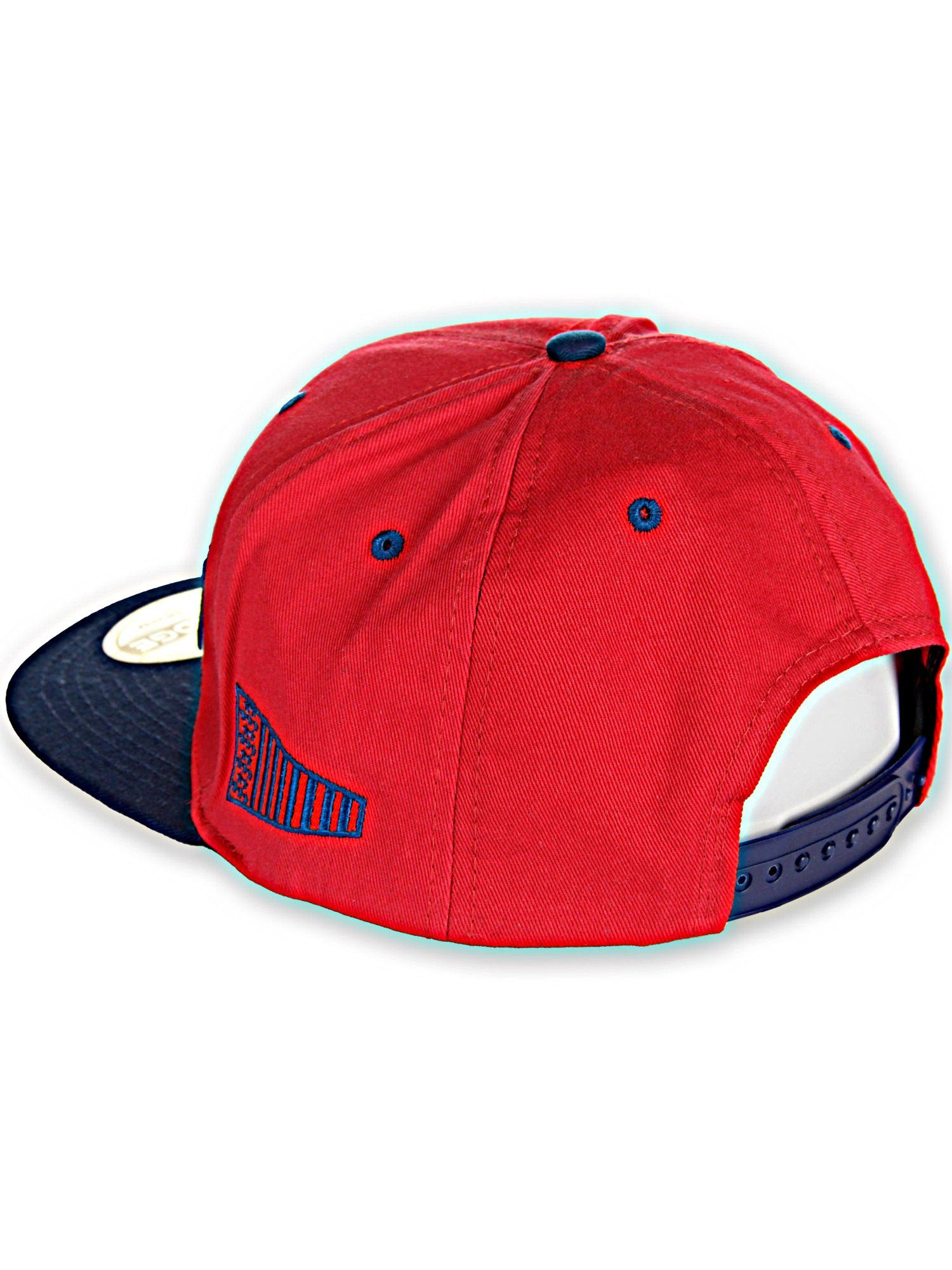RedBridge Baseball Cap dunkelblau-rot Schirm mit kontrastfarbigem Bootle