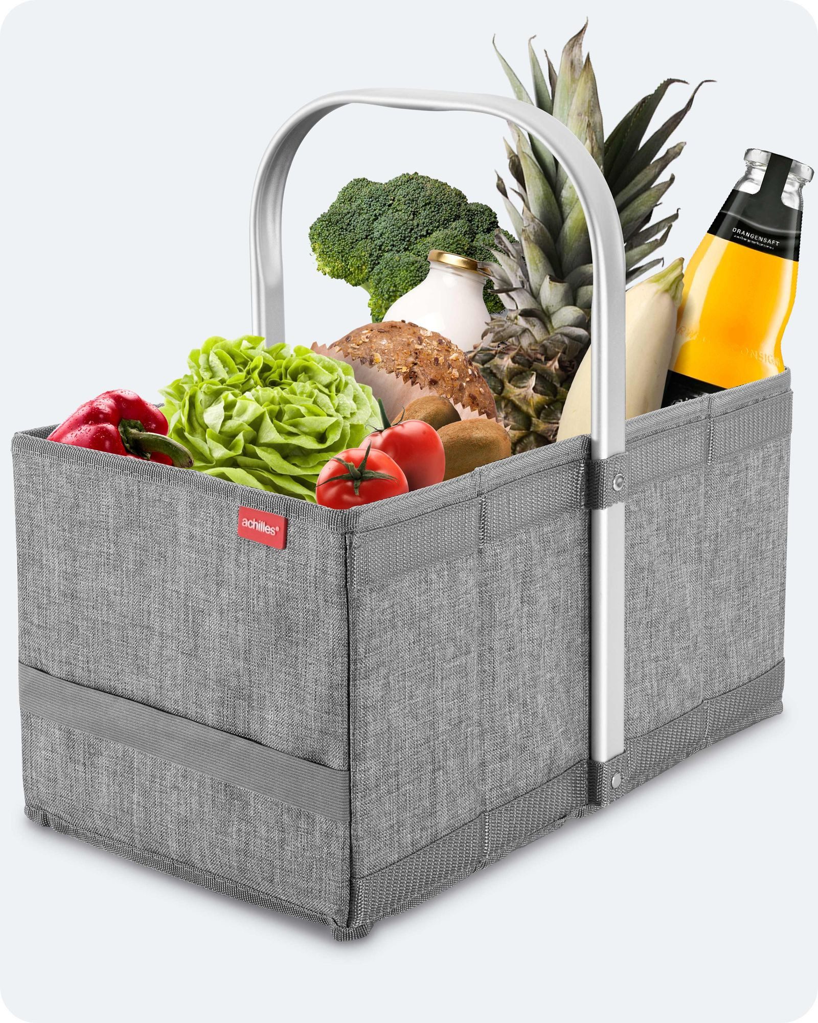 achilles Einkaufskorb Handle-Box Einkaufs-Korb mit Aluminium Griff Faltbare günstig online kaufen